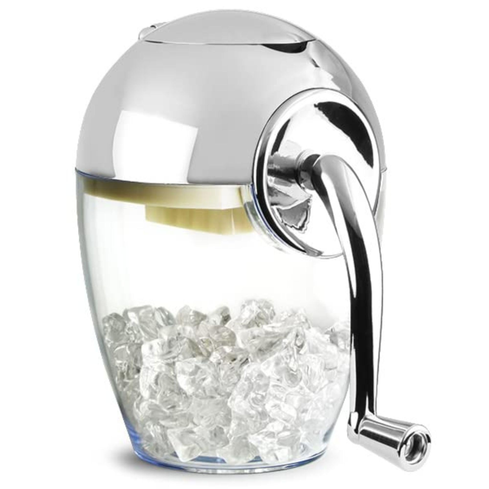 Premium Chrome Plated Ice Crusher for Cocktails & Drinks - Manual Ice Cube Crusher for Home Bars, Parties & Outdoor Events