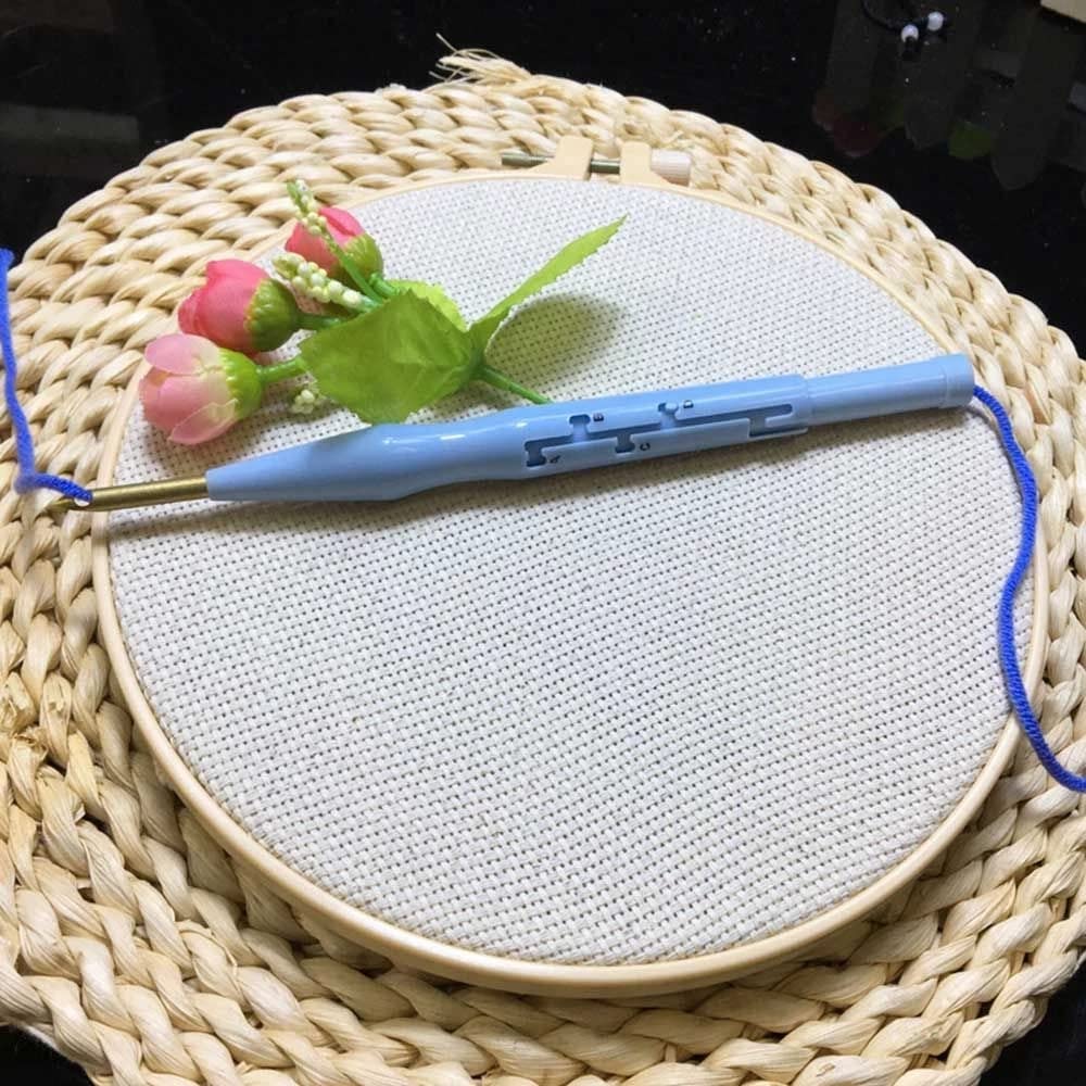 Punch Needle Embroidery Kit - DIY Flamingo Cross Stitch Hoop Craft for Beginners | Handmade Embroidery Supplies (XMD-PD-14) | Perfect for Home Decor, Wall Art & Creative Gifts
