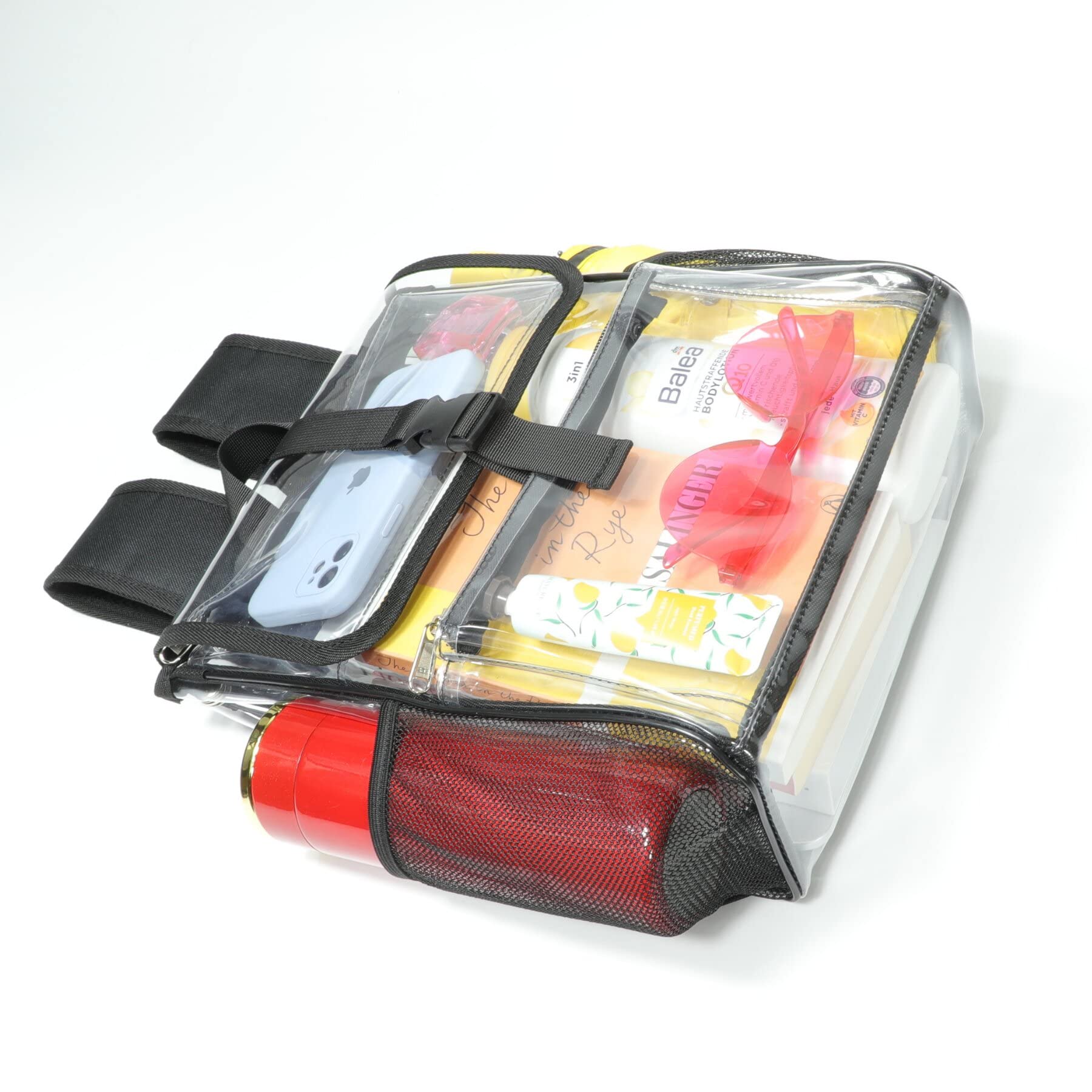 Clear Small Backpack 12x12x6 Inches - Stadium Approved Transparent Mini Backpack with Multiple Pockets for Work, Music Festivals, Sports Events & Travel Security | Perfect for Concerts, Theme Parks, Airport Security & School Essentials