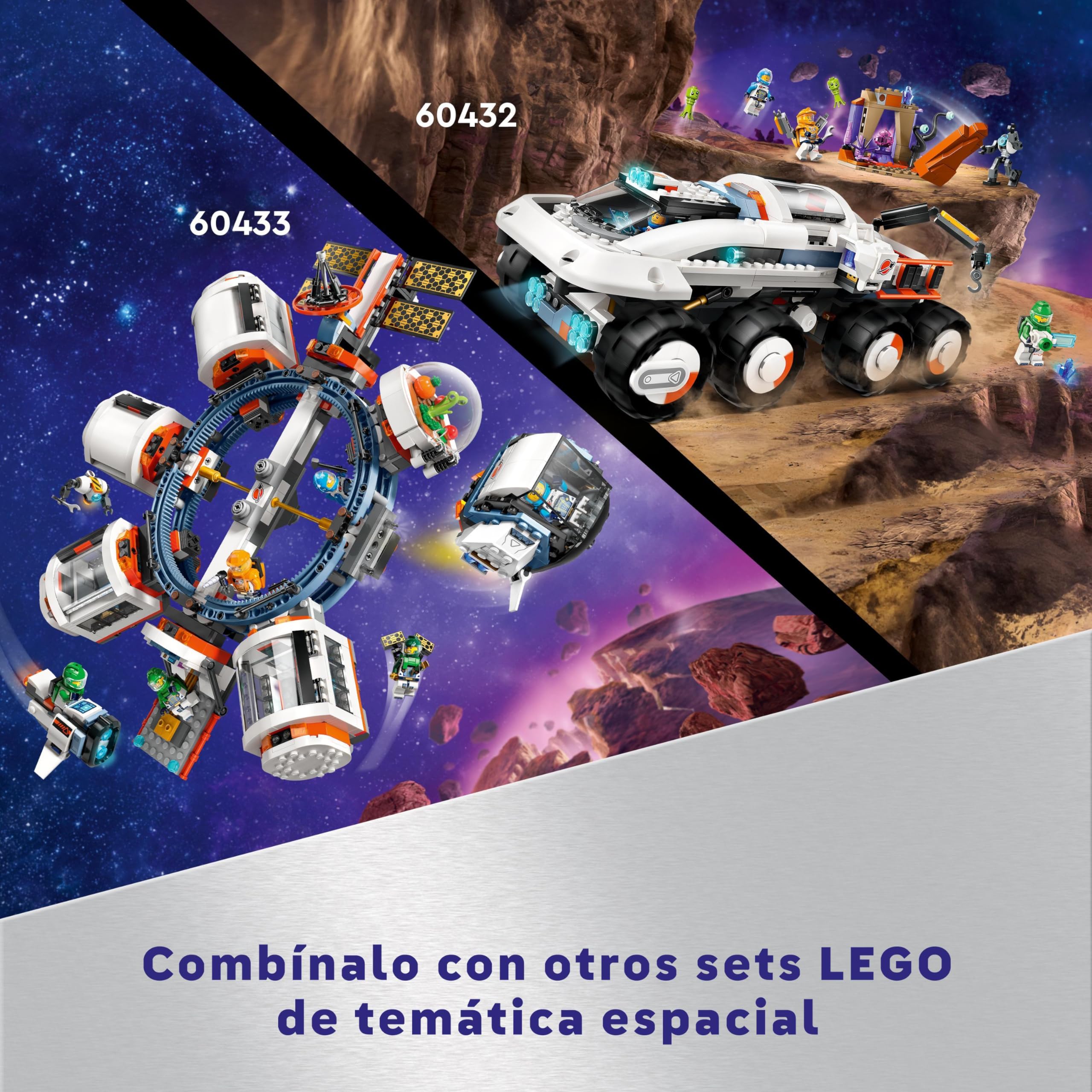 LEGO City Space Base & Launch Platform Building Set - 60434, Planetary Exploration Toy with 6 Minifigures, Robot & 2 Alien Action Figures - STEM Educational Gift for Kids Ages 8+ - Perfect for Space Adventures & Creative Play