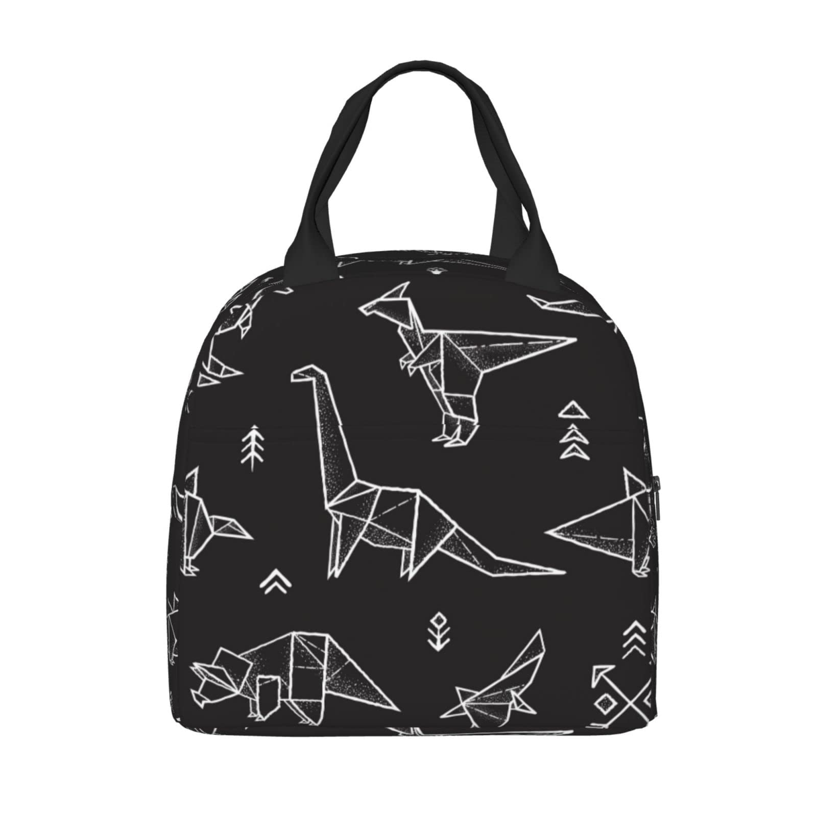 Galaxy Origami Dinosaur Insulated Lunch Box - Reusable Thermal Meal Bag for Kids & Adults | Perfect for School, Work, Travel, Picnics & Outdoor Activities