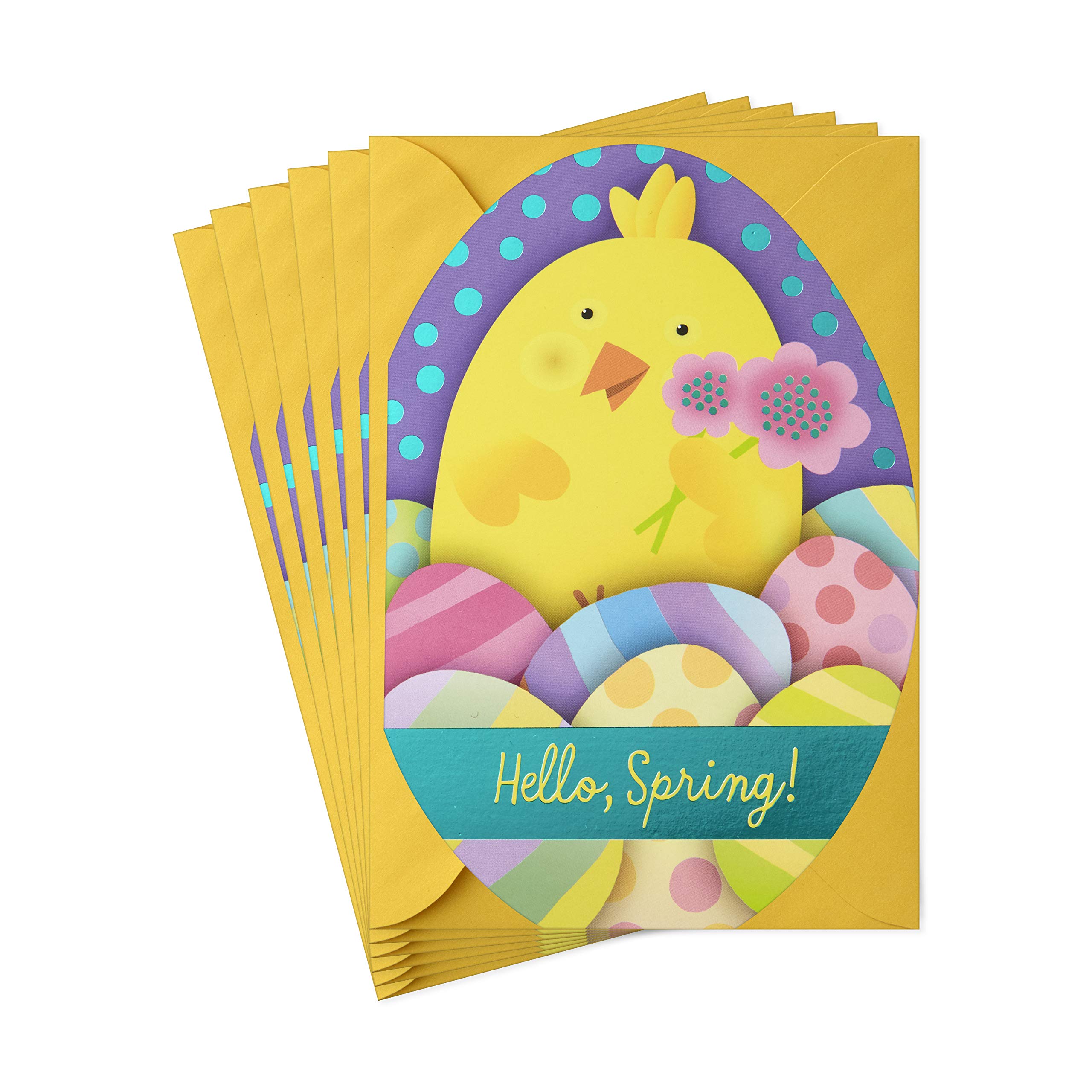 Hallmark Easter Greeting Cards - Pack of 6 Spring-Themed Cards with Envelopes | Perfect for Easter Celebrations, Spring Parties & Sending Warm Wishes