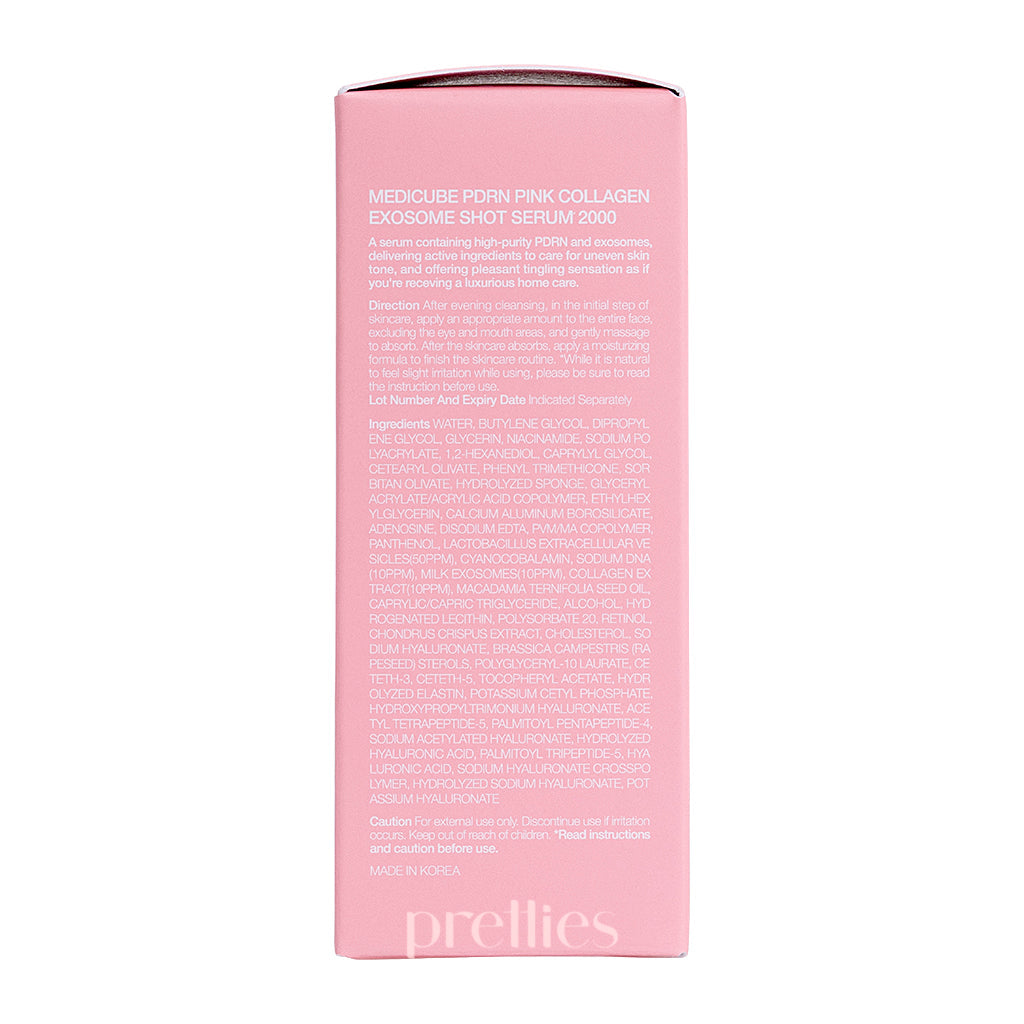 Medicube PDRN Pink Exosome Shot Serum 2000 - 30ml Anti-Aging Face Serum for Wrinkles & Hydration | Perfect for Night Skincare Routine & Daily Moisturizing