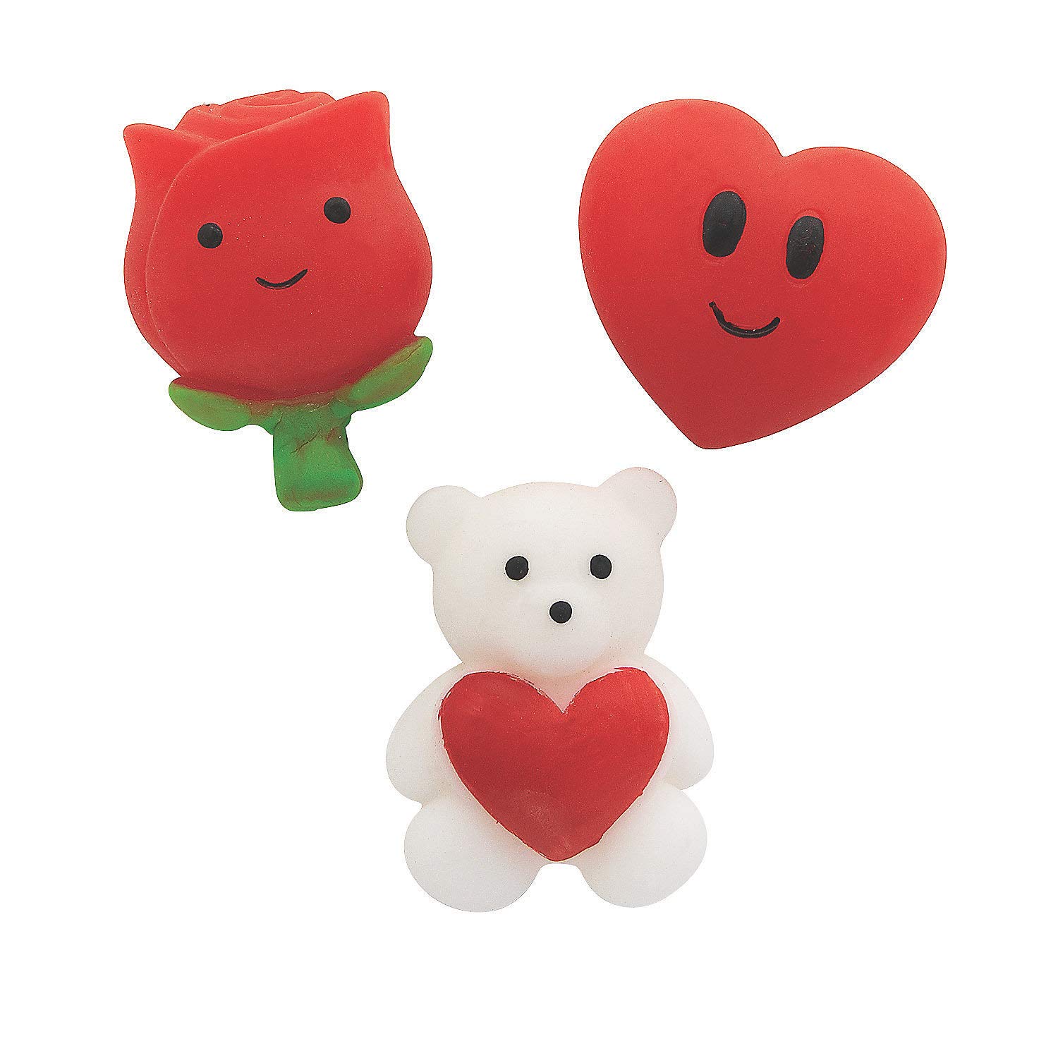 Valentine's Day Mochi Plush Toy Assortment - 24-Piece Soft Stuffed Animal Collection for Kids, Gifts & Party Favors - Perfect for Birthdays, Valentine's Day & Playtime