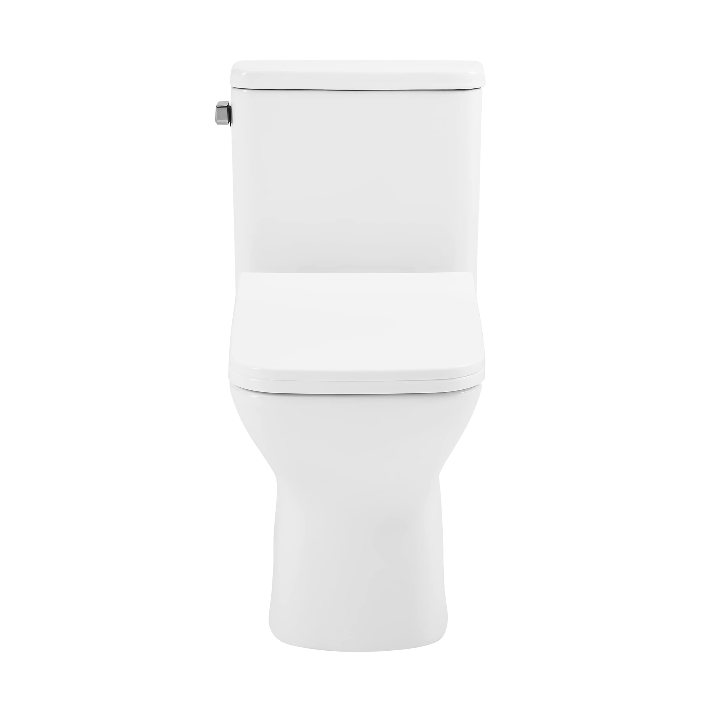 Carre One-Piece Square Toilet Left Side Flush Handle 1.28 GPF Water Efficient Toilet - Perfect for Modern Bathrooms & Small Spaces