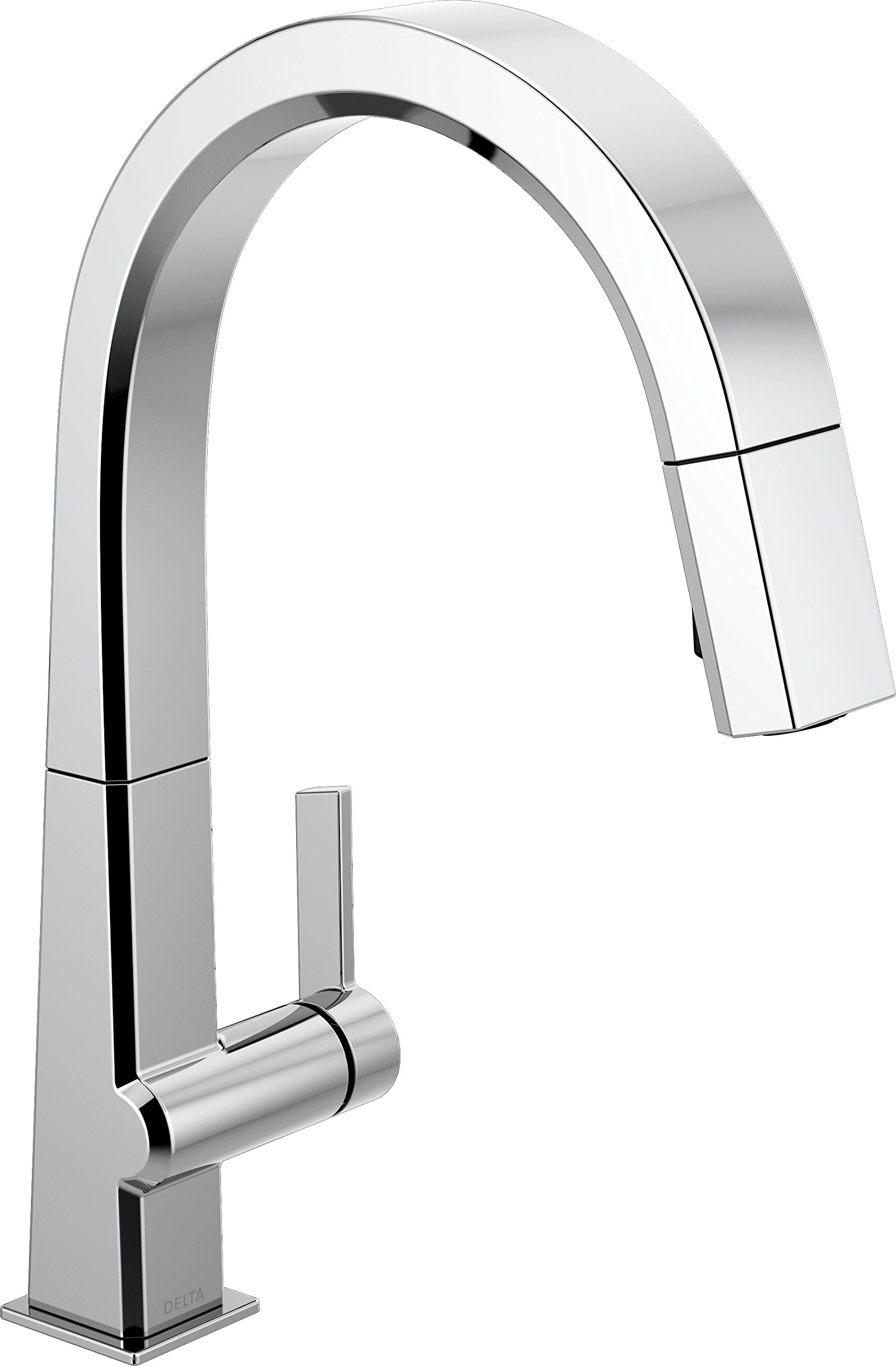 Delta 9193-DST Chrome Pivotal Pull-Down Kitchen Faucet with Magnetic Docking Spray Head - High Arc Modern Design for Easy Dishwashing & Food Prep - Perfect for Stainless Steel Sinks & Contemporary Kitchens