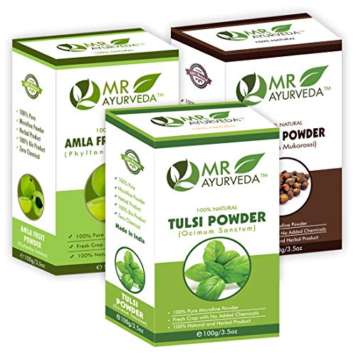 Amla Powder + Tulsi Powder + Reetha Powder