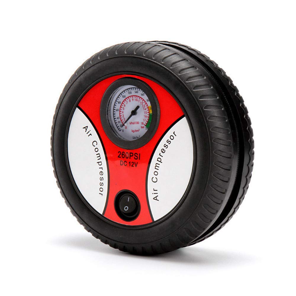 260PSI 12V Portable Car Air Pump - Electric Tire Inflator & Air Compressor for Cars, Bikes, SUVs - Quick Inflation for Emergency Roadside Use & Home Garage