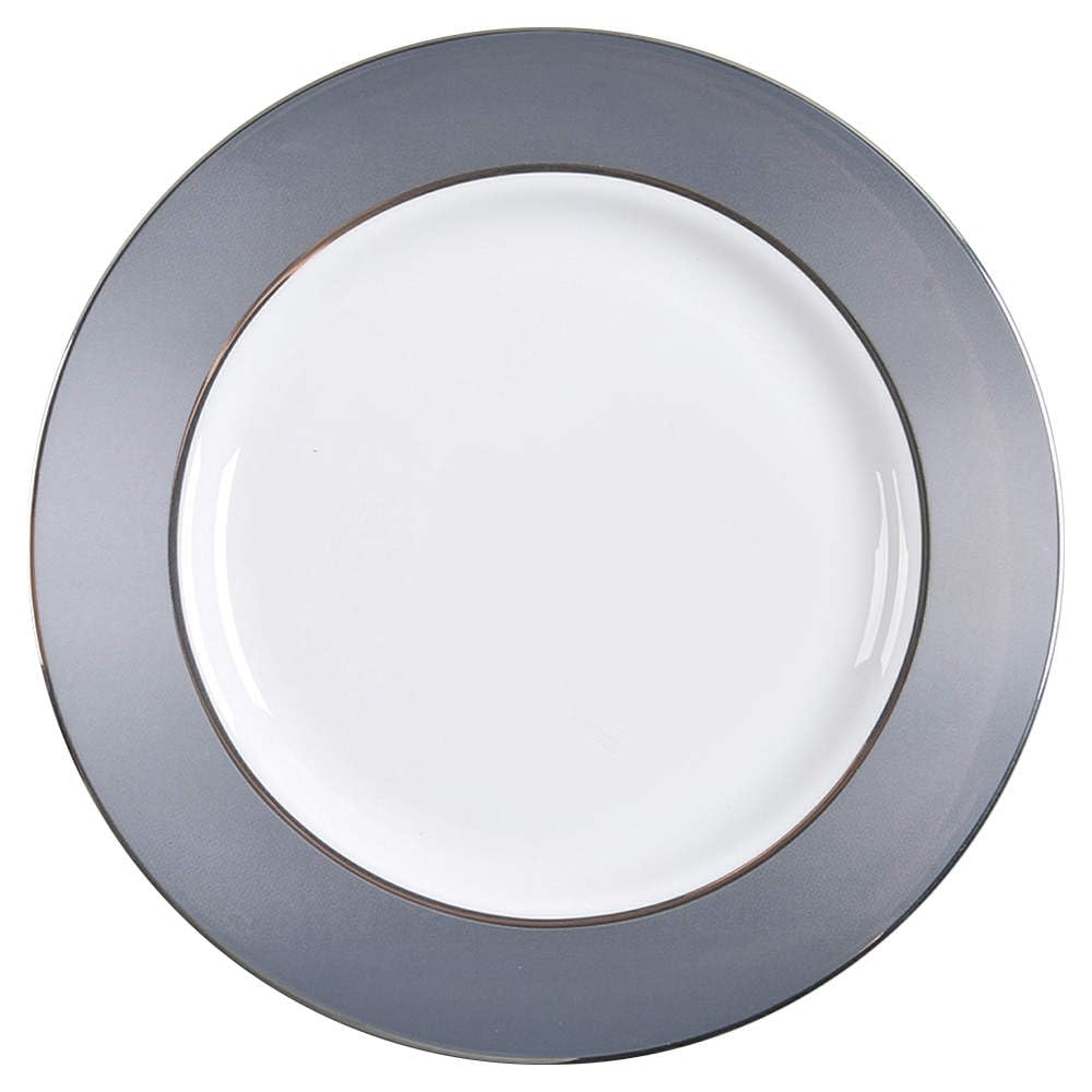 Lenox Darius Silver Bread Plate - Elegant Taupe/Grey Serving Dish for Dinner Parties, 0.40 LB - Perfect for Holiday Entertaining & Formal Dining