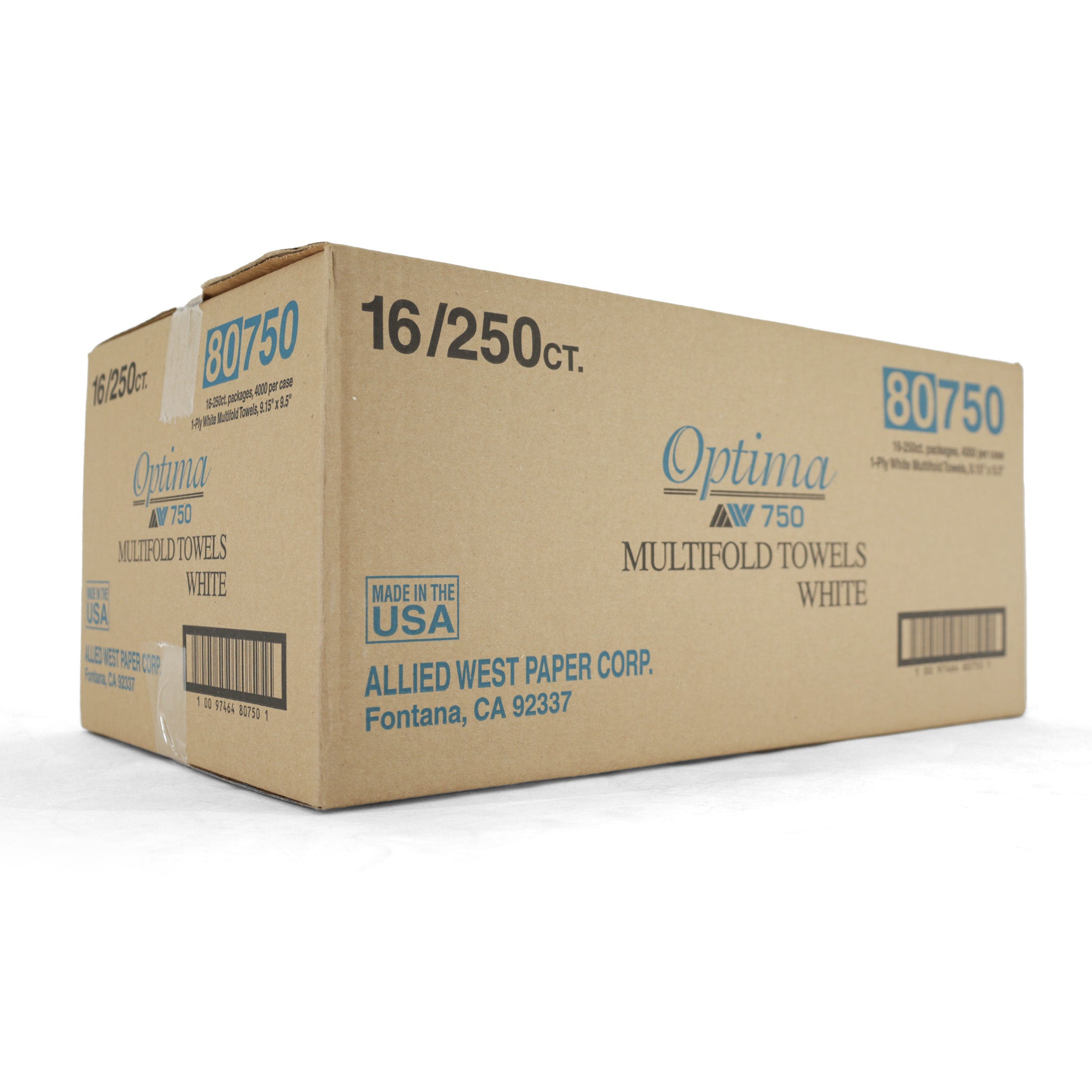 Premium White Multifold Paper Towels, 1-Ply (4000 Sheets/Case) - Bulk Bathroom, Kitchen & Commercial Use for Restaurants, Offices & Home