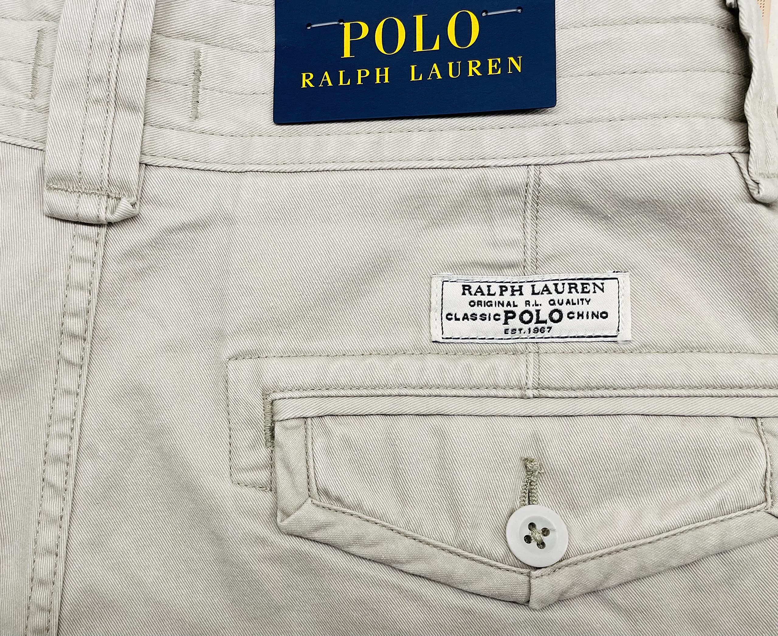 Ralph Lauren Men's Gellar Fatigue 100% Cotton Cargo Shorts - Hudson Tan, Size 35 | Comfortable Casual Summer Shorts for Outdoor Activities, Travel & Streetwear