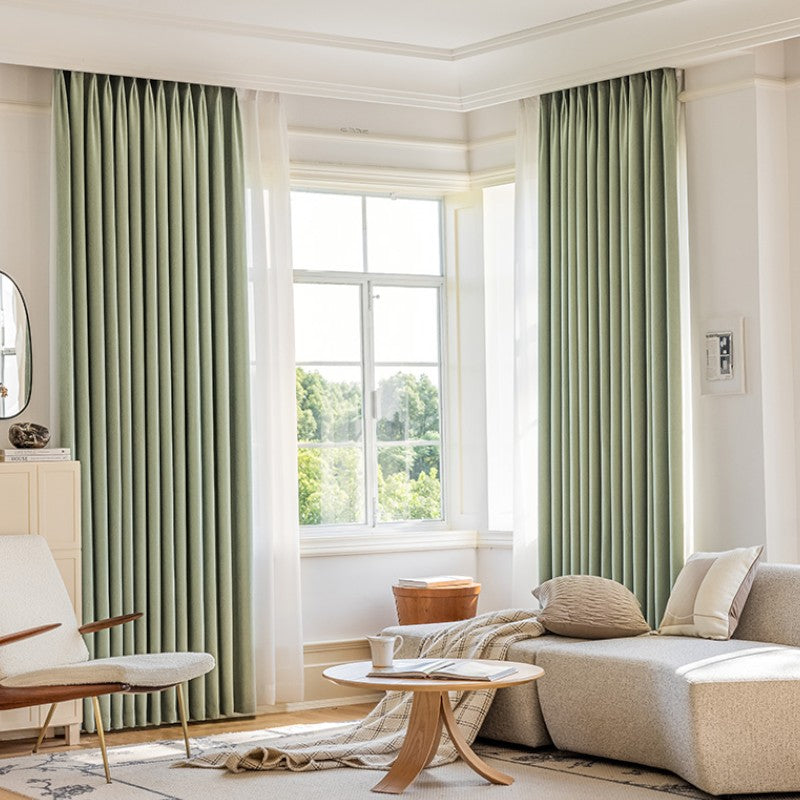 Custom Blackout Thermal Curtains - Minimalist Solid Color Design for Bedroom & Living Room - Energy Efficient & Light Blocking Window Treatments