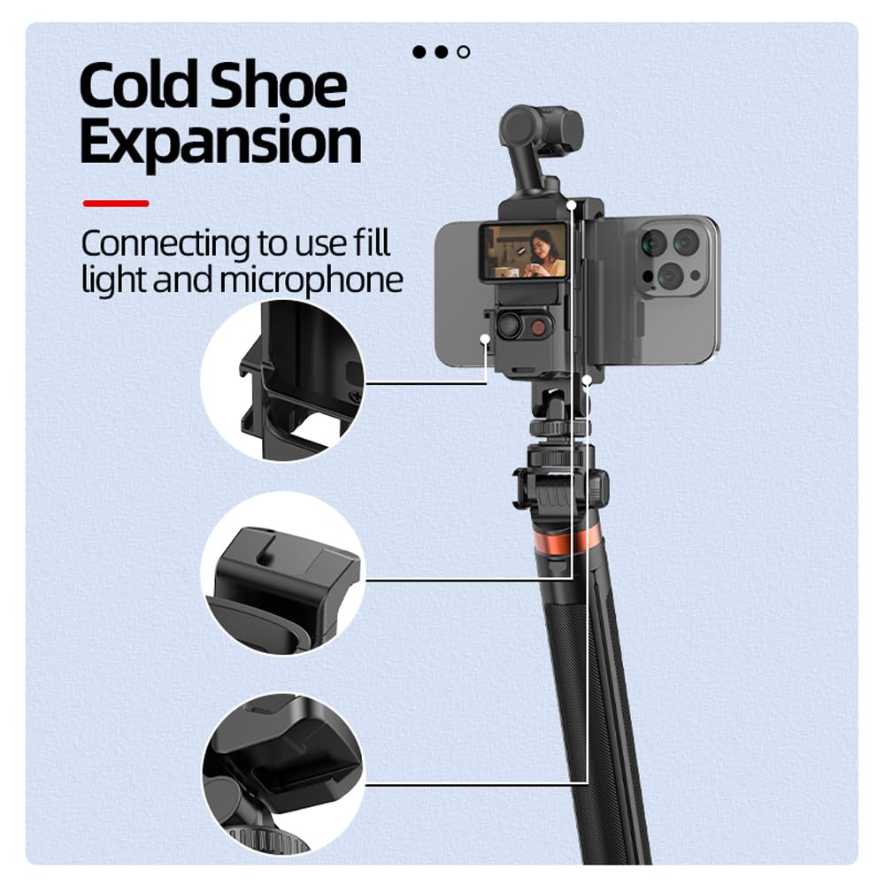 BTG Phone Holder Mount for DJI Pocket 3 - Universal Smartphone Accessory for Vlogging, Travel & Hands-Free Recording