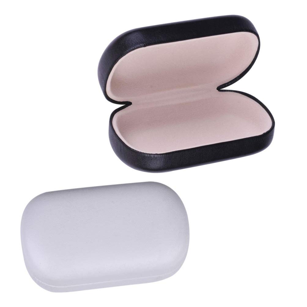 SUPVOX Leather Eyeglass Case & Contact Lens Holder - Portable Travel Storage Organizer for Glasses and Contacts (2 Pack) - Perfect for Home, Office, and Travel Accessories Organization
