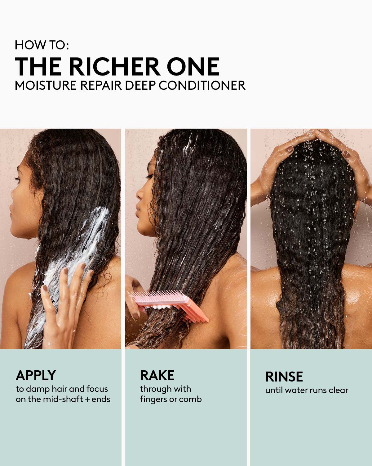 The Richer One Moisture Repair Deep Conditioner for Damaged Hair - Intense Hydration & Repair Treatment for Dry, Frizzy Hair - Perfect for Salon-Quality Hair Care at Home