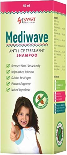 Mediwave Natural Ayurvedic Anti Lice Treatment Shampoo for Kids & Adults - 50ml (Pack of 4) - Safe & Effective Head Lice Removal for Home & School Use