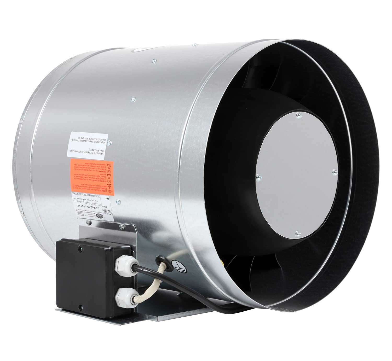 Can-Fan Max-Fan 14 Inch 1700 CFM High-Power Exhaust Fan - Quiet Operation for Grow Tents, Hydroponic Systems & Indoor Ventilation - Perfect for Greenhouses, Grow Rooms & Indoor Gardening