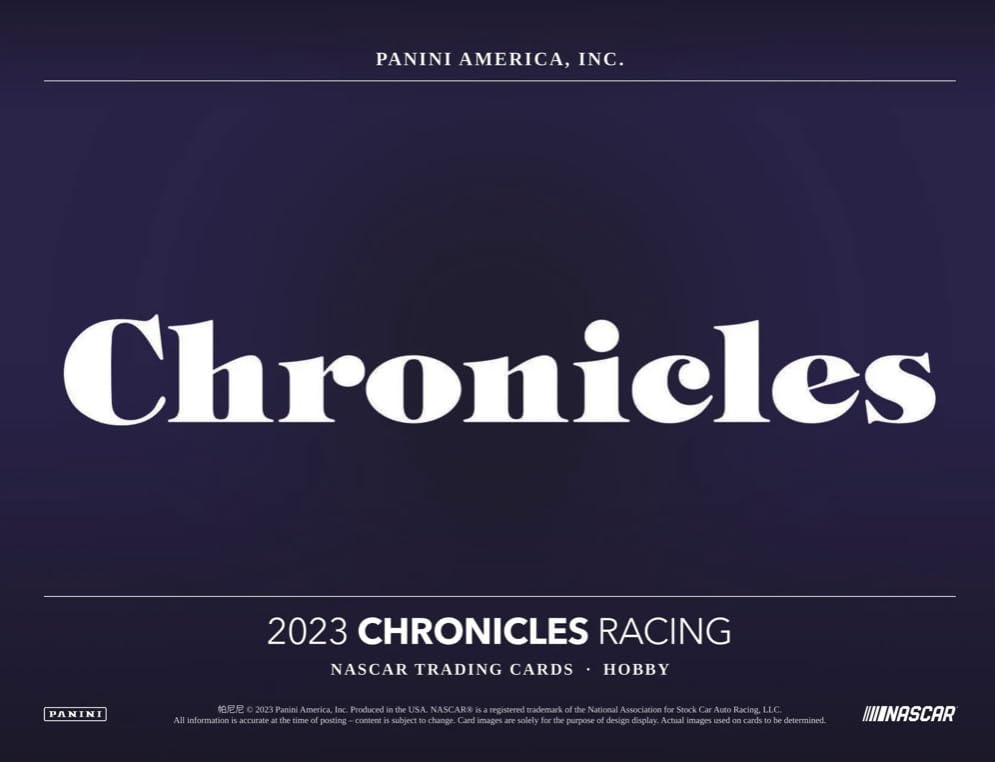 2023 Panini Chronicles Racing Hobby Box - 6 Packs per Box, 8 Trading Cards per Pack - Collectible Sports Cards for Racing Fans & Card Collectors