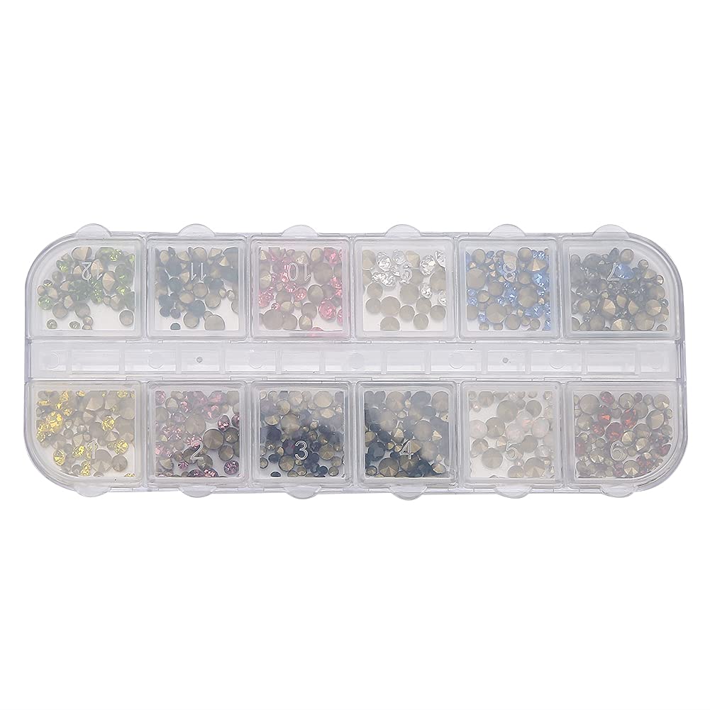 Premium Nail Art Rhinestones Kit - 1000+ Assorted Colors & Sizes for DIY Nail Designs, Manicure, Pedicure & Home Salon Decorations | Perfect for Nail Artists, Beginners & Professional Salons