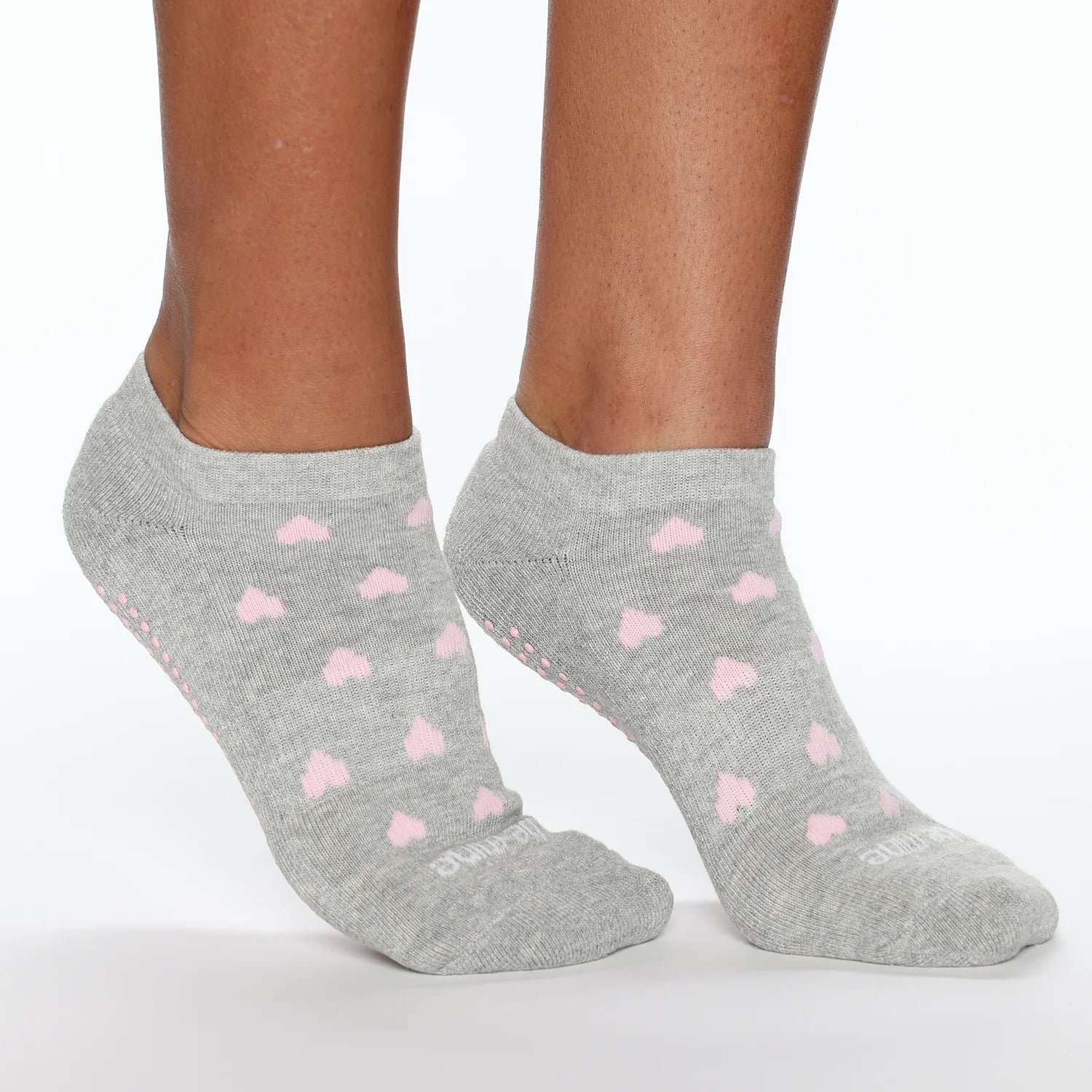 Sticky Be Socks Women's Be Mine Non-Slip Grip Socks - Grey | Cozy & Secure for Yoga, Pilates, Home & Workout