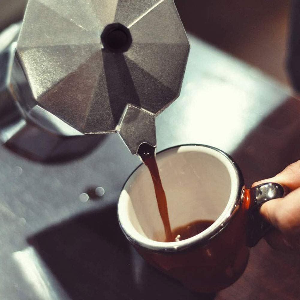 6-Cup Aluminum Moka Pot Stovetop Espresso Maker - Italian Coffee Brewer Percolator for Home & Office Use | Perfect for Espresso Lovers & Coffee Enthusiasts