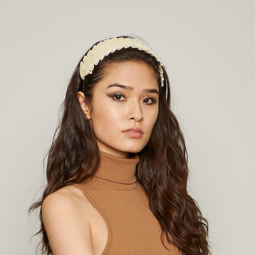 Birdie Pleated Velvet Headband for Women - Fashion Hair Accessories for Parties, Weddings & Everyday Wear