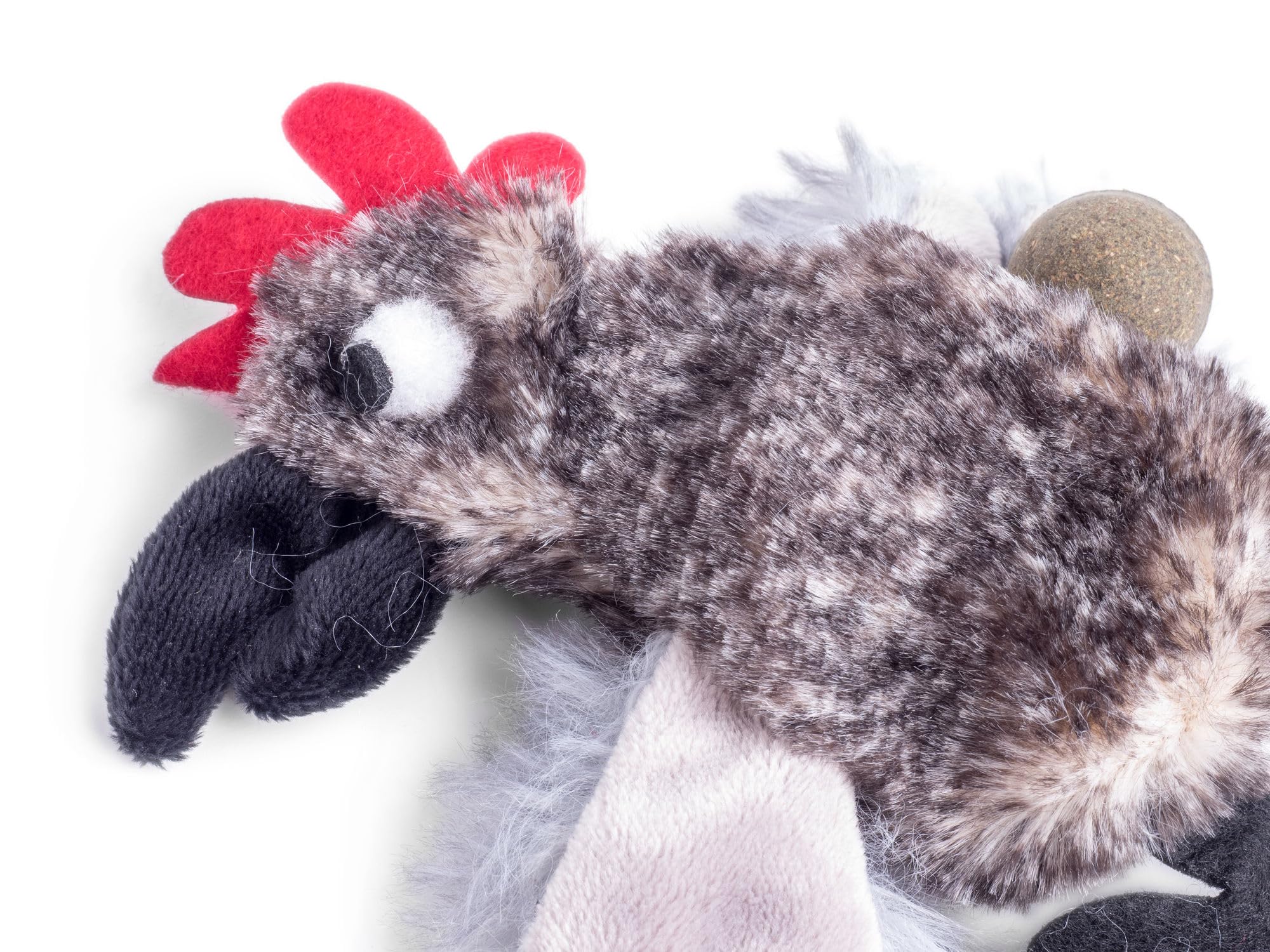 Refillable Catnip Plush Cockerel Cat Toy - Interactive Kitten Plaything with Organic Catnip - Perfect for Playtime, Training & Stress Relief for Indoor Cats