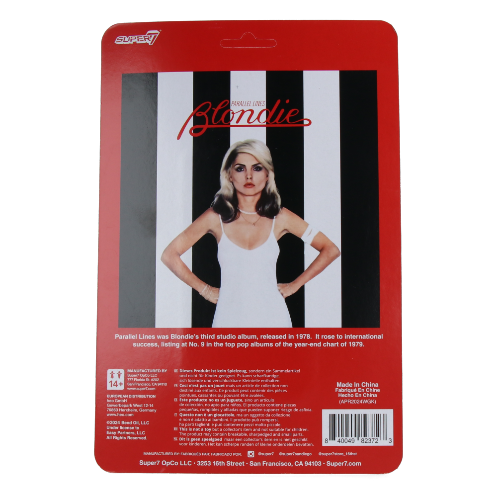 Blondie Debbie Harry Parallel Lines Action Figure - Collectible Music Band Merchandise for Fans & Pop Culture Enthusiasts | Perfect for Display, Gifts, and Music Memorabilia Collections