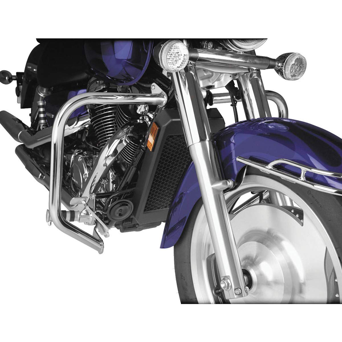 Chrome Motorcycle Highway Bar 53-118 - Durable Engine Guard for Harley, Honda, and Cruiser Bikes - Perfect for Long Rides and Road Trips