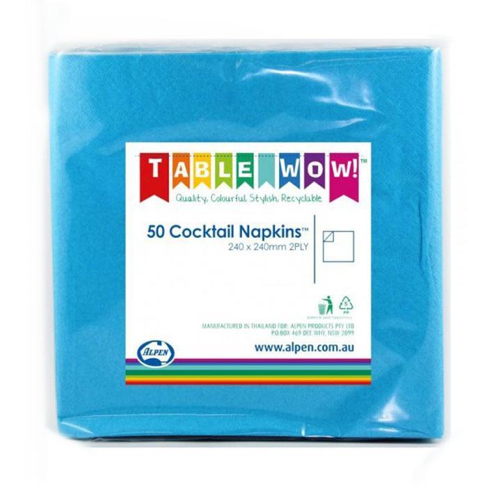 Premium Cocktail Napkins 50 Pack | Soft & Absorbent 2-Ply Paper Napkins for Drinks, Parties & Weddings | Elegant Alpen Design for Home & Bar Use