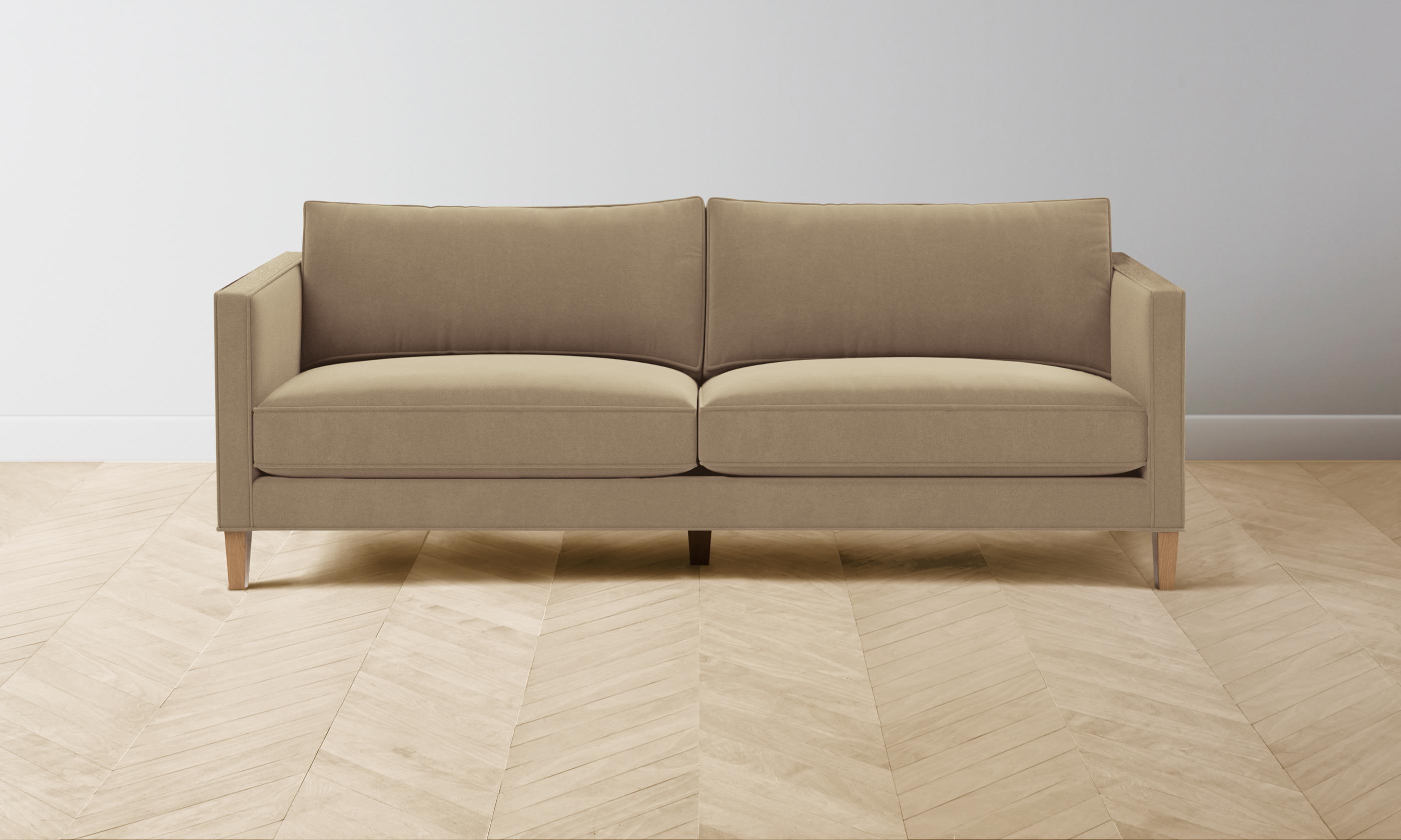 Premium Crosby Sectional Sofa - Luxurious Mohair Upholstery in Almond - Perfect for Living Room, Lounge & Family Gatherings