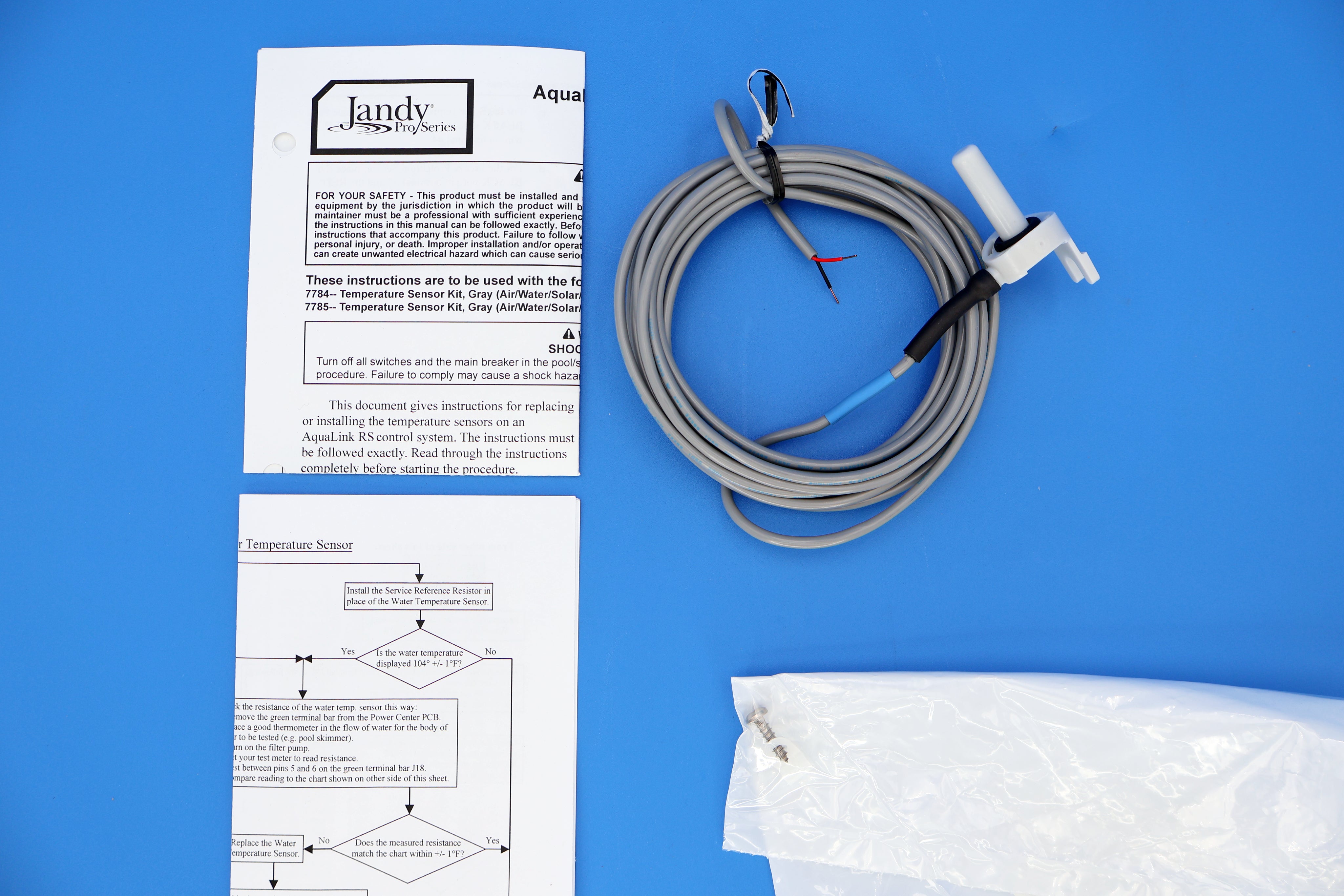 Jandy/Zodiac 7790 Replacement Pool Heater Temperature Sensor - Compatible with JXi, LXi & Hi-E2 Pool Heaters | Perfect for Swimming Pool Maintenance & Repair