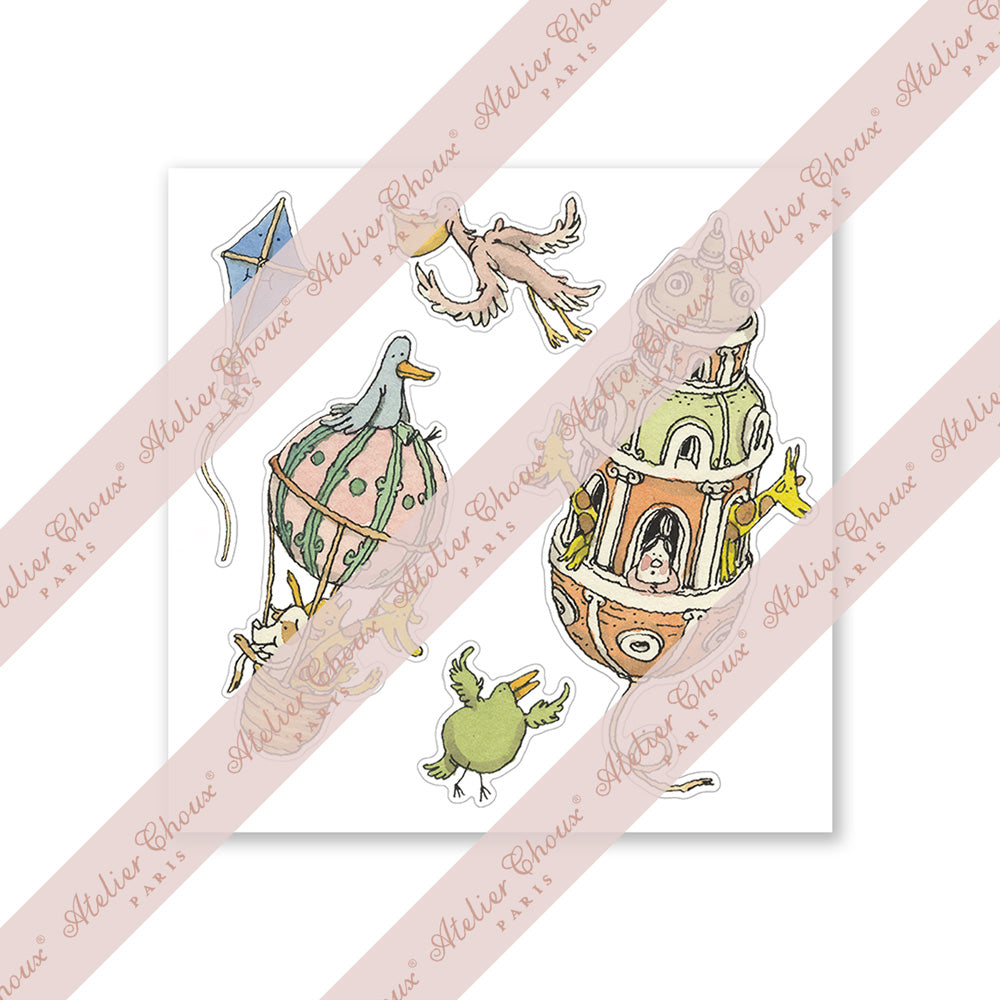 Atelier Choux Replaceable Wall Stickers - Pack of 40 Decorative Nursery Stickers for Baby Room & Kids Bedroom Decor - Perfect for Nursery Walls, Playrooms & Toddler Spaces