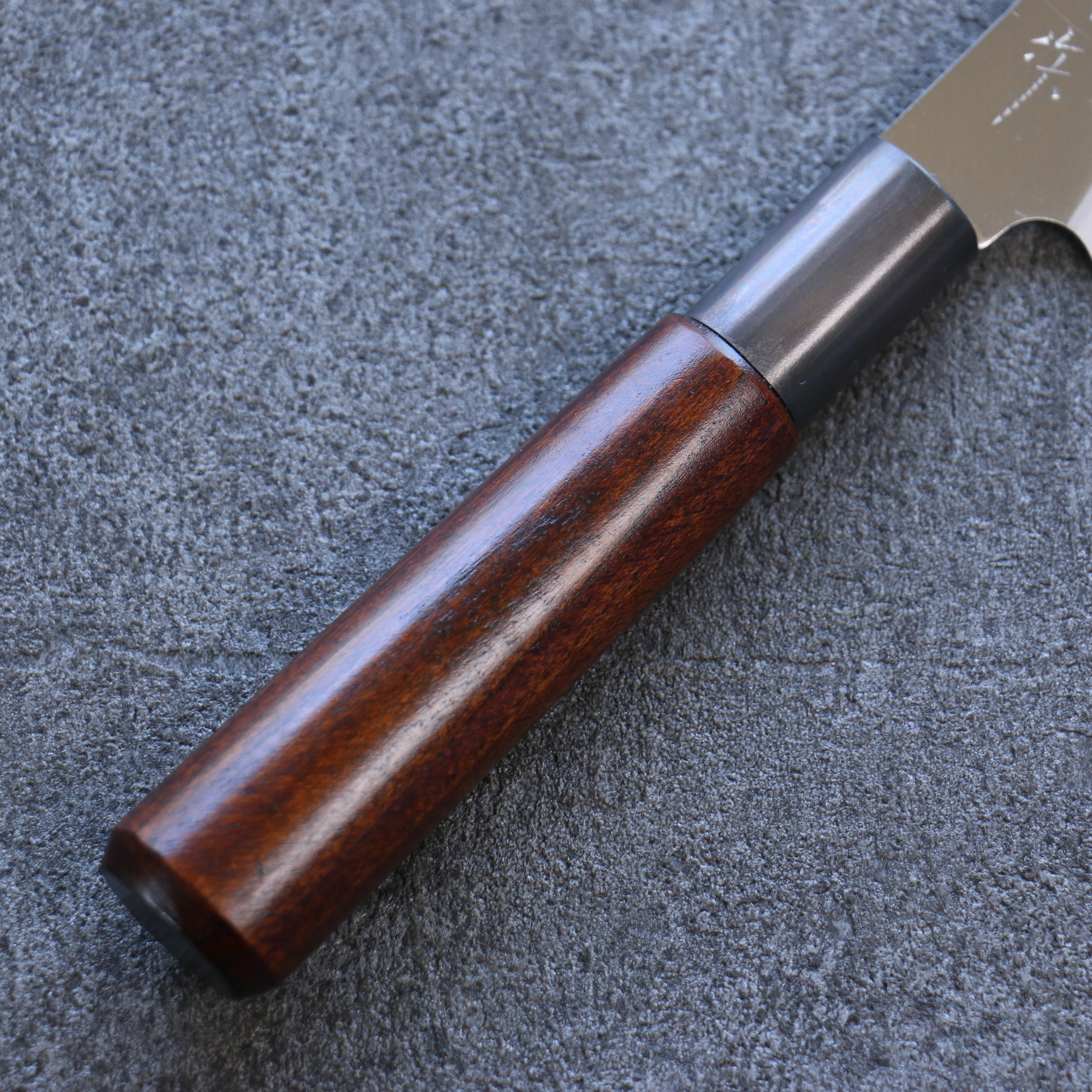 Premium VG10 Kasumitogi Kiritsuke Petty Utility Knife 105mm - Japanese Stainless Steel Blade with Brown Lacquered Handle - Perfect for Slicing, Dicing & Precision Kitchen Tasks