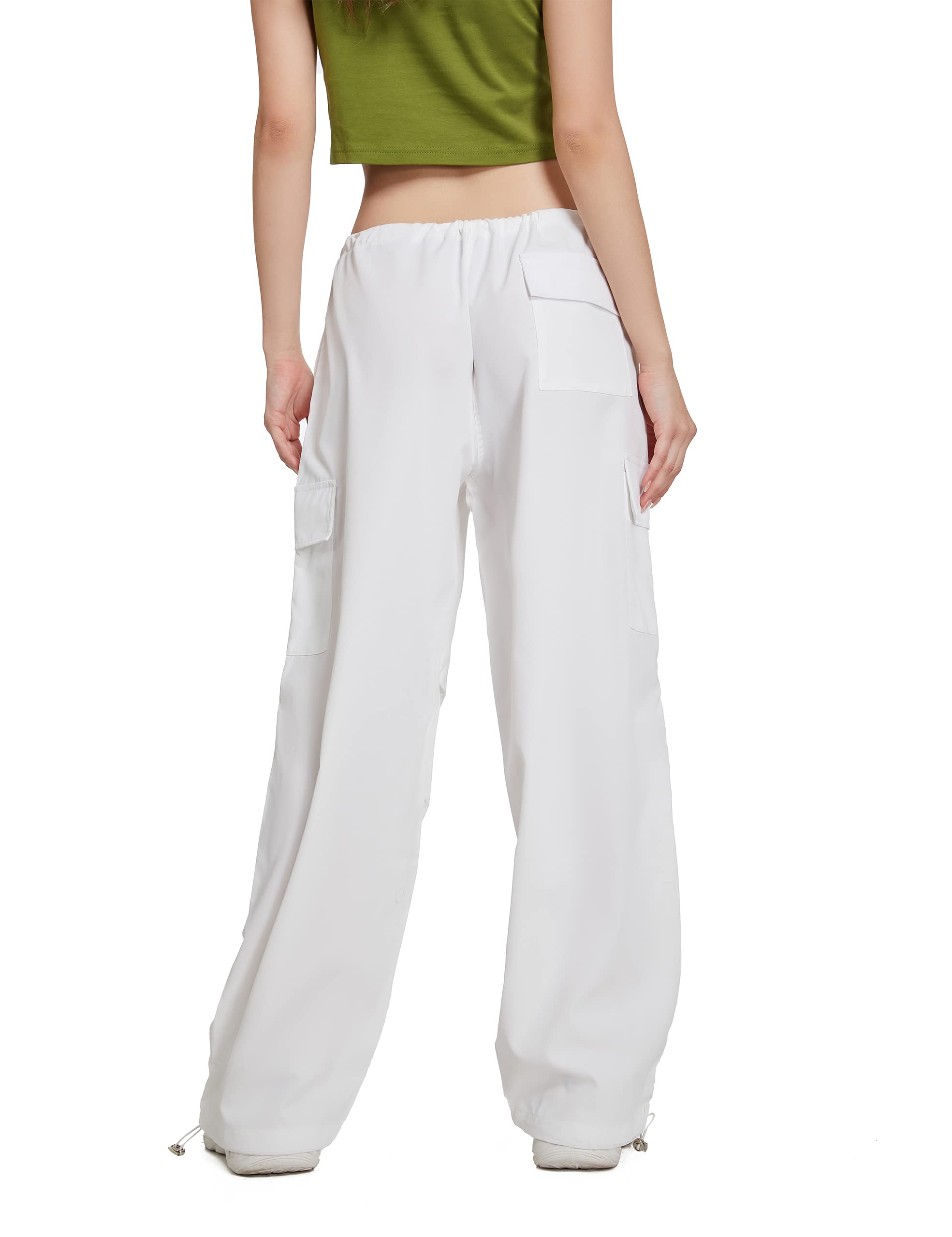 Trendy Y2K Low Waist Wide Leg Parachute Pants for Women - Loose Fit Casual Pants | 2023 Fashion | Perfect for Streetwear, Retro Outfits & Everyday Comfort
