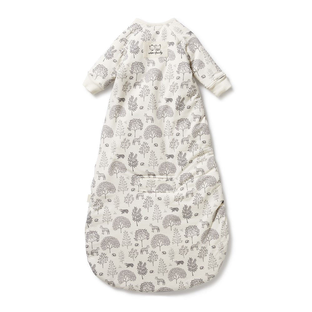 Organic Cotton Long Sleeve Sleeping Bag for Babies - 3.5 TOG Warmth - Perfect for Nursery, Daycare & Winter Outdoor Adventures