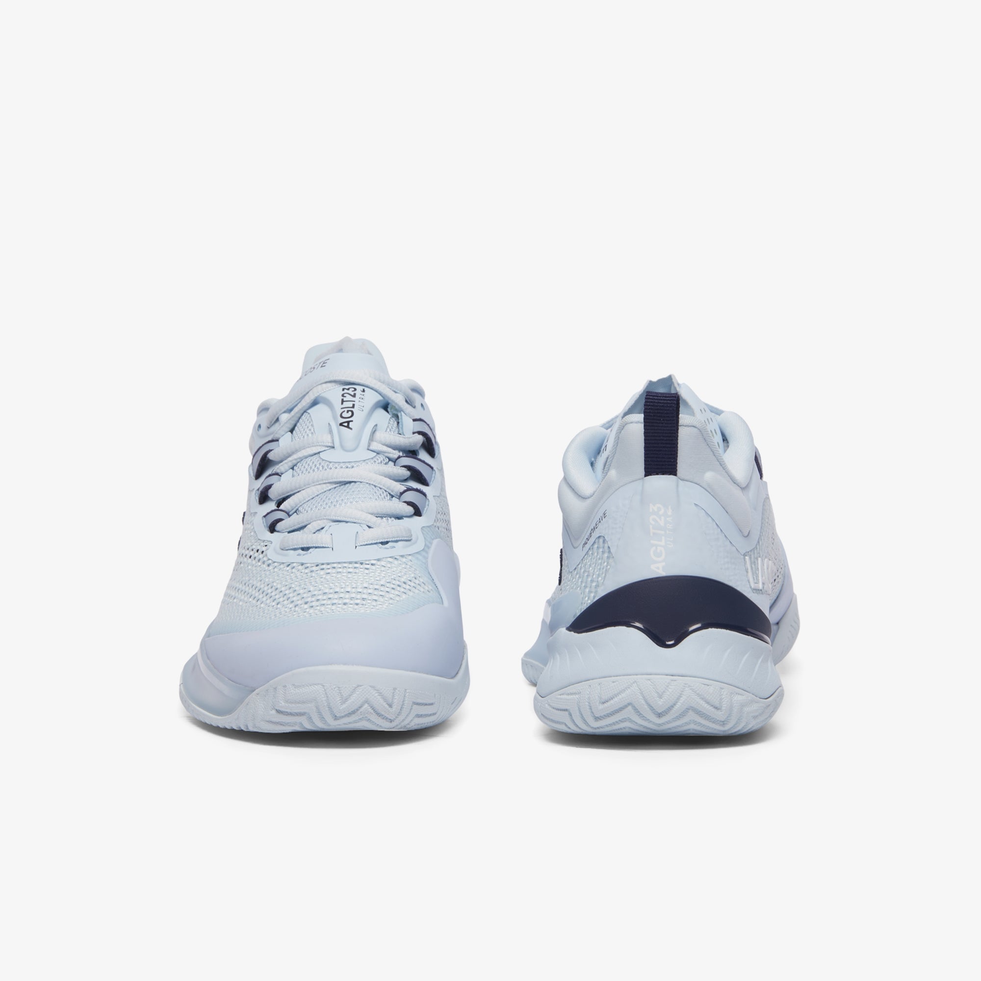 Lacoste Women's AG LT23 Ultra Tennis Shoes - Light Blue/Navy - Lightweight Comfort for Casual Wear & Sports Activities