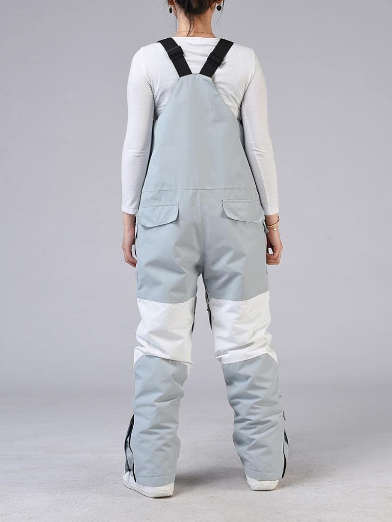 Waterproof Windproof Insulated Women's Snow Bibs Ski Pants - Ripstop Snowboarding Overalls for Winter Sports | Cold Weather Skiing, Snowboarding & Outdoor Activities