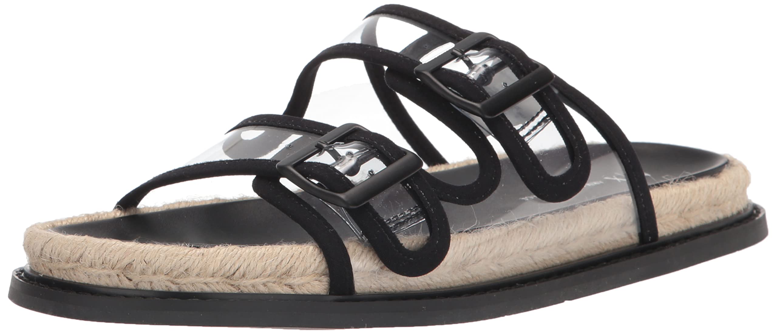 ARMANI EXCHANGE Women's Clear 2-Strap Slide Espadrille Sandals - Comfortable Summer Beach Shoes for Women, Perfect for Vacation, Poolside & Casual Outings