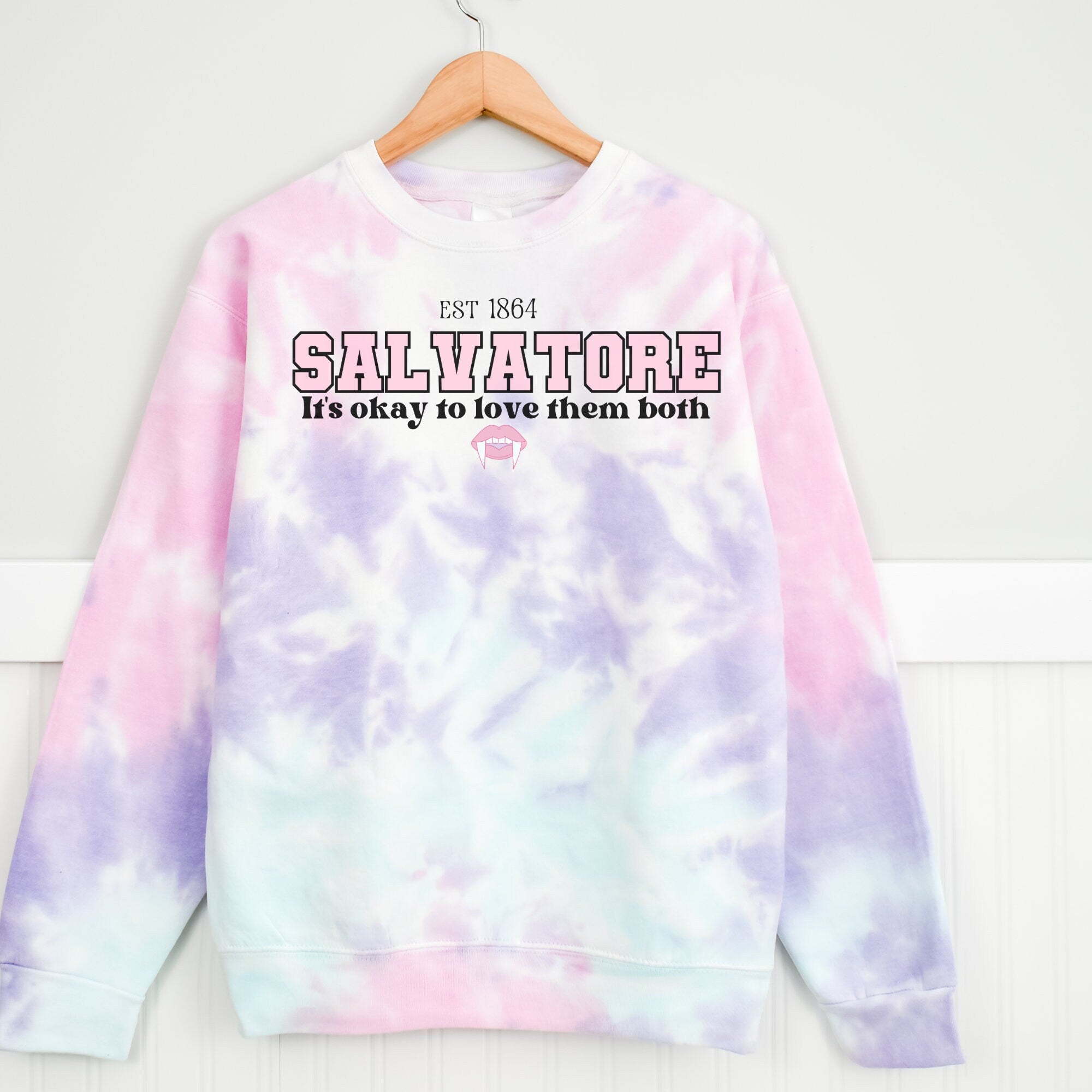 Salvatore Brothers Sweater | The Vampire Diaries TVD Merch | Damon Salvatore Hoodie | Mystic Falls Fan Gift | Cozy Pullover for Vampire Diaries Lovers & Supernatural TV Show Fans