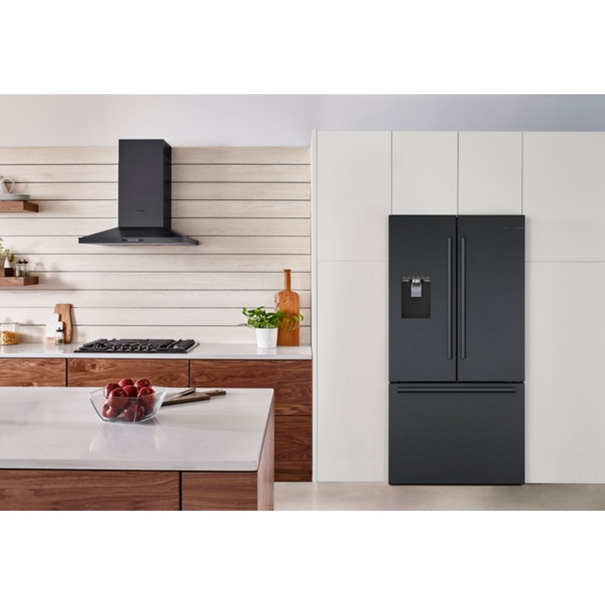 Bosch 36 Inch French Door Refrigerator (B36CD50SNB) - Black Stainless Steel, Energy Star Certified, Counter Depth Design for Modern Kitchens