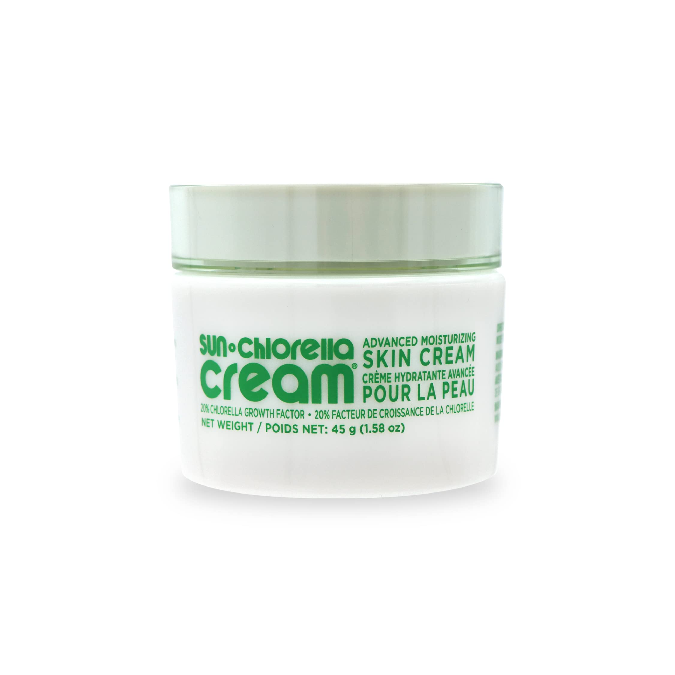 Sun Chlorella Cream Face Moisturizer - Deep Hydration & Anti-Aging Skincare for Dry Skin, Reduces Fine Lines & Wrinkles, Paraben-Free (1.58oz) - Perfect for Daily Use & Nighttime Skincare Routine