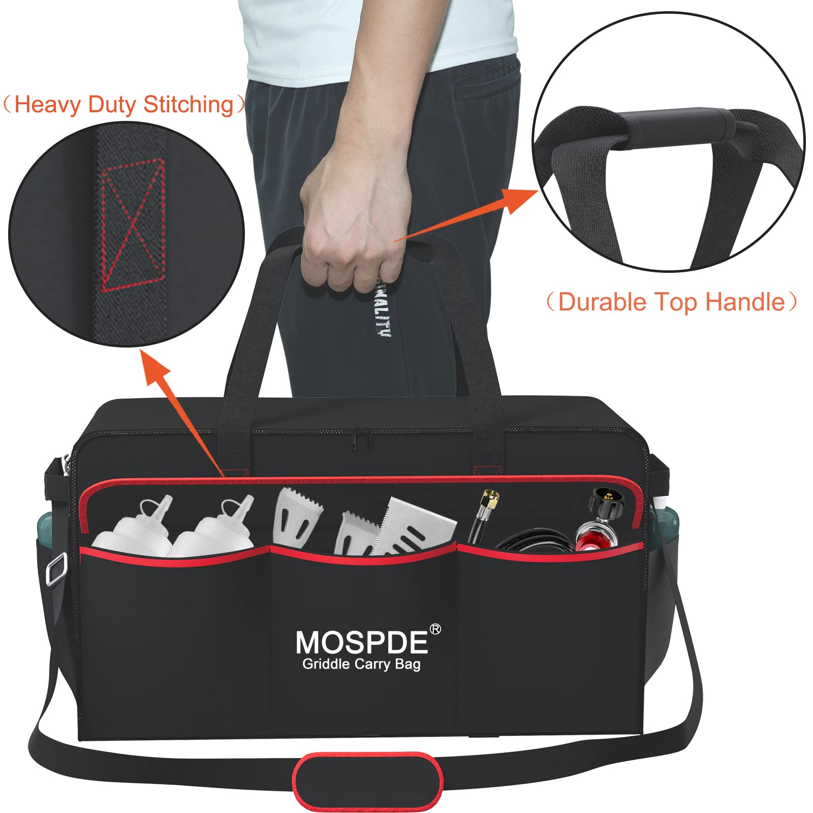 **22 Inch Heavy Duty Water-Resistant Griddle Carry Bag for Blackstone 22