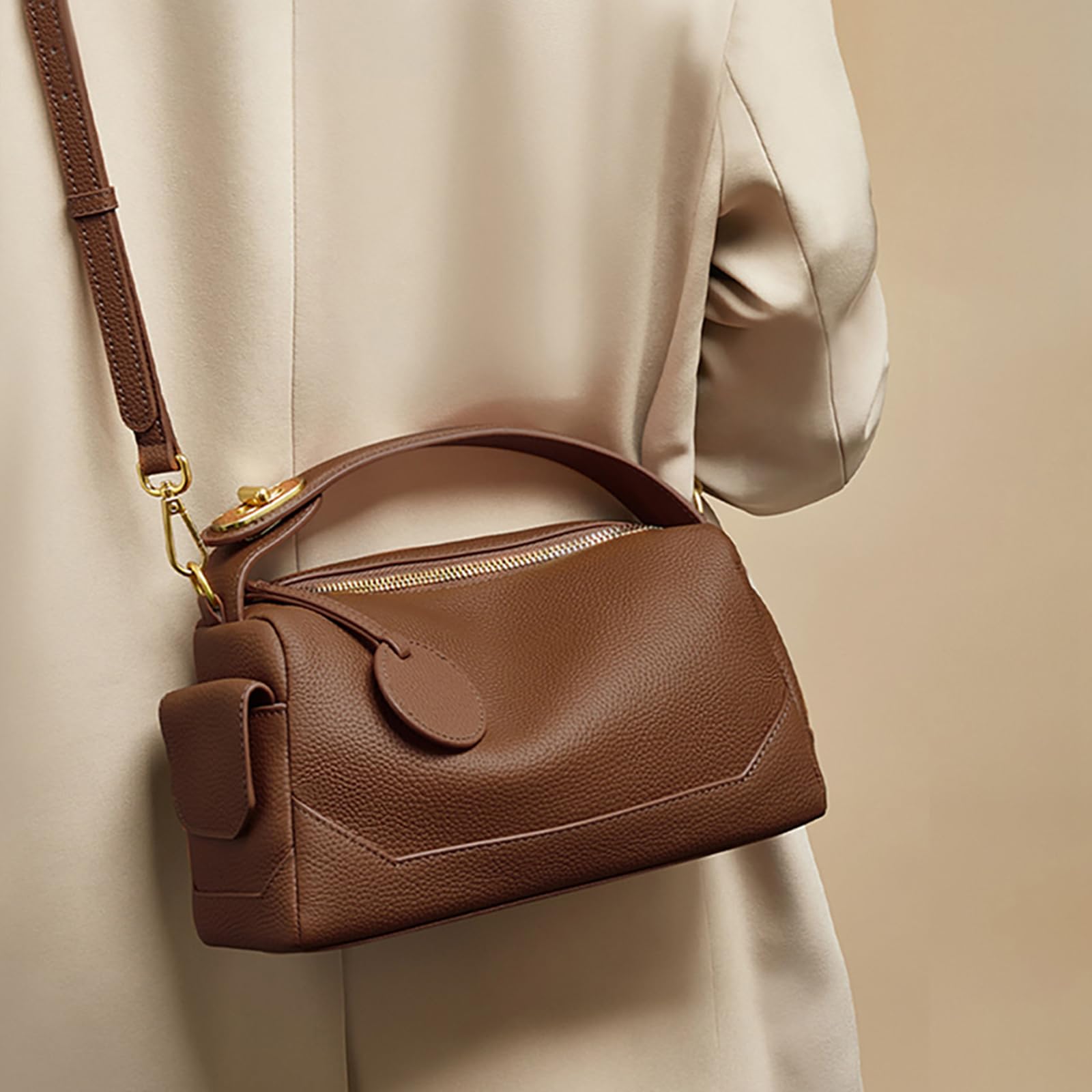Genuine Leather Handbags for Women - Fashion Top Handle & Crossbody Purse with Adjustable Strap - Perfect for Work, Travel & Everyday Use