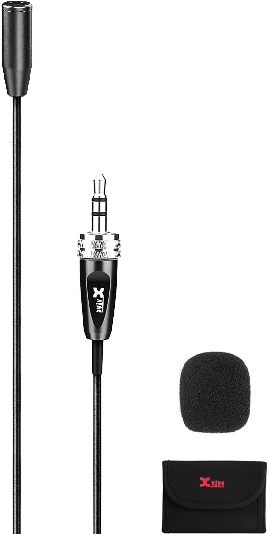 Xvive LV2 Professional Omni-Directional Lavalier Microphone for Rode Wireless Go II, Sennheiser Wireless Transmitter, Recorder & Camera - Perfect for Podcasting, Interviews, Vlogging & Live Streaming