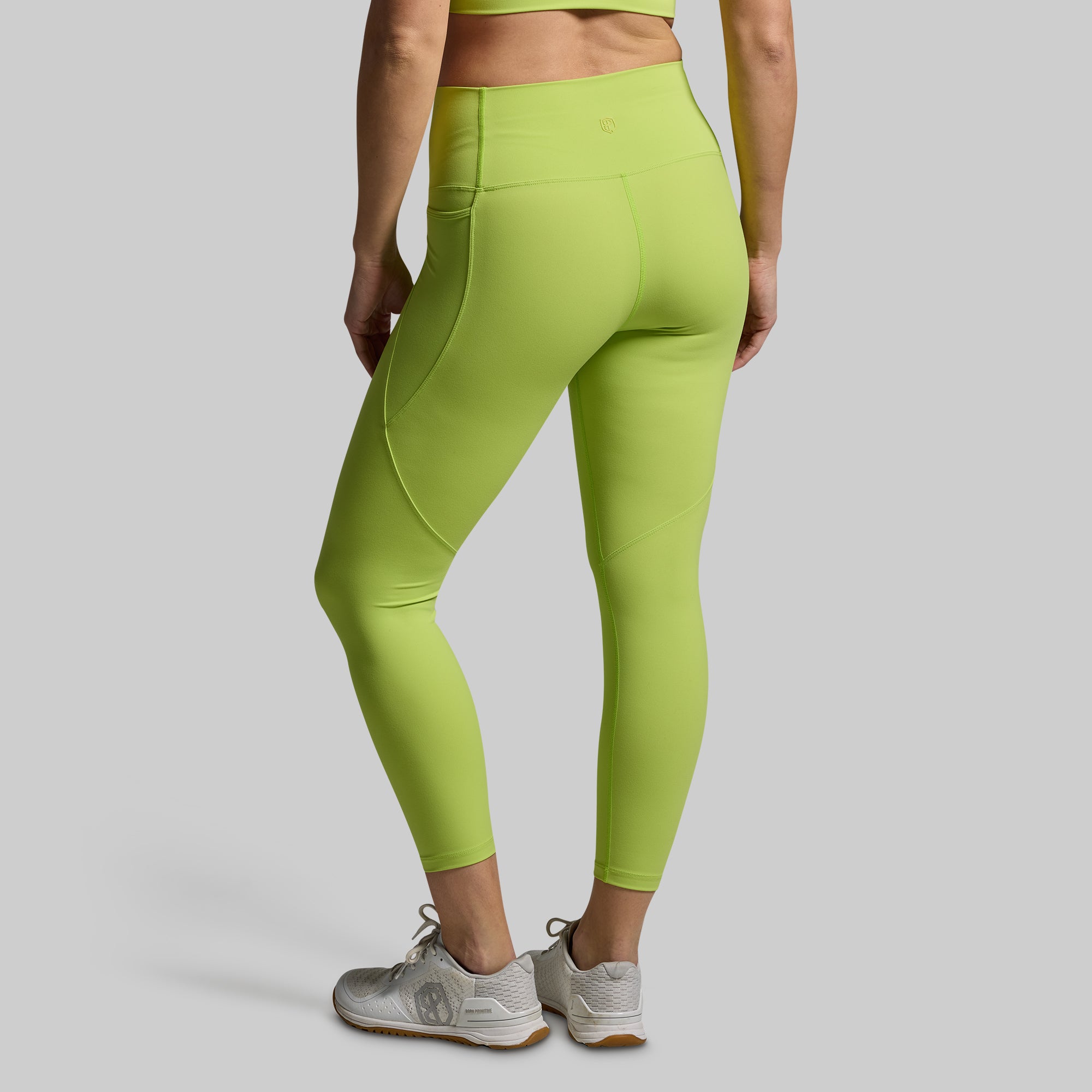 Trendy High-Waist Eccentric Leggings in Vibrant Lime Green - Perfect for Yoga, Workouts & Casual Wear