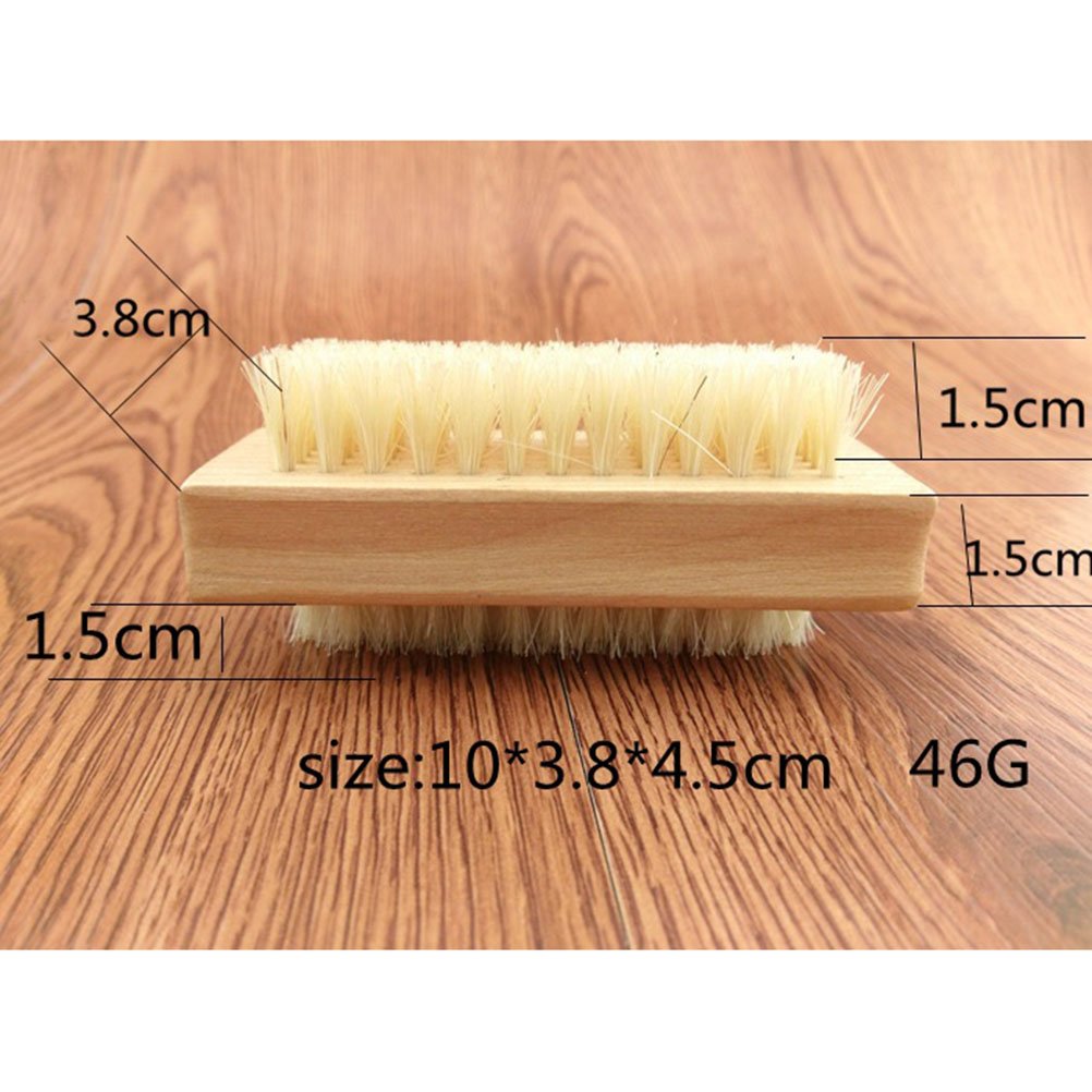 Premium Wooden Nail Scrub Brush - Natural Fingernail & Toenail Cleaner for Pedicure & Manicure | Gentle Exfoliating Nail Cleaning Tool for Women & Men | Perfect for Home Spa, Salon & Travel Use