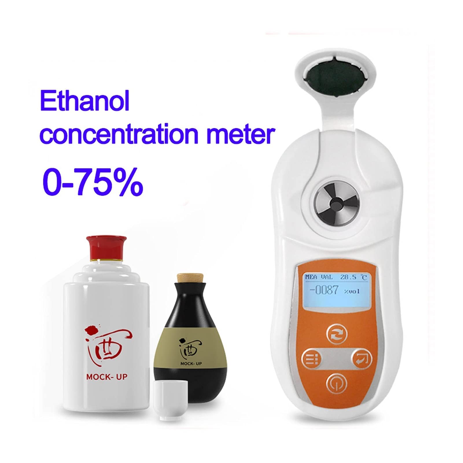 Digital Brix Refractometer - Alcohol Hydrometer, Ethanol Concentration Tester for Wine, Beer & Spirits - Durable & Easy to Use - Perfect for Home Brewing, Winemaking & Distilling