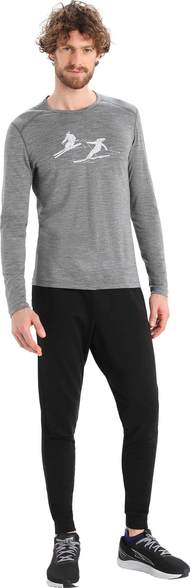 200 Oasis Men's Long Sleeve Crew Neck Baselayer Top - Moisture Wicking Thermal Underwear for Hiking, Running & Cold Weather Activities