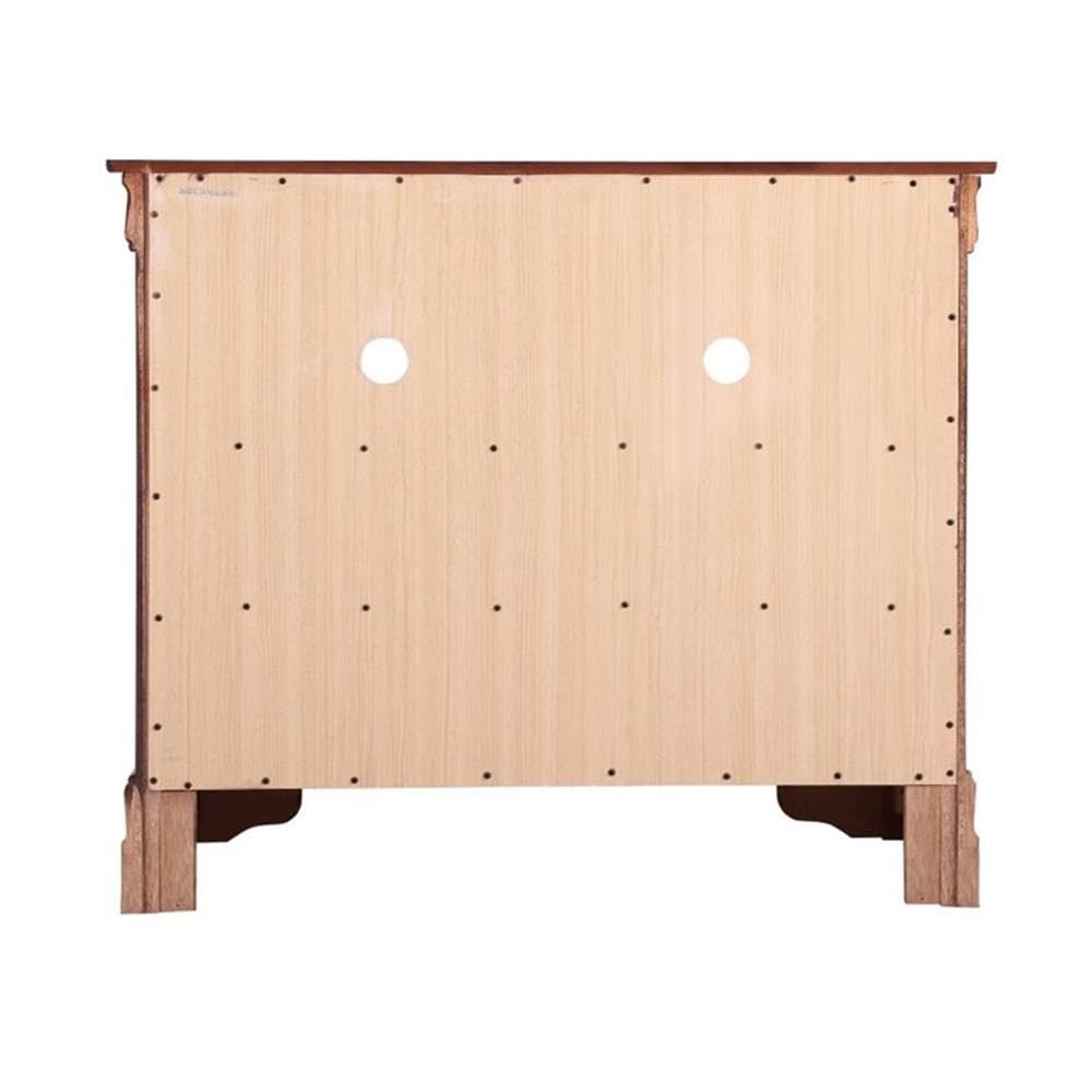 Glory Furniture Louis Phillipe TV Stand - Cherry Wood Entertainment Center for Living Room, Bedroom & Home Theater